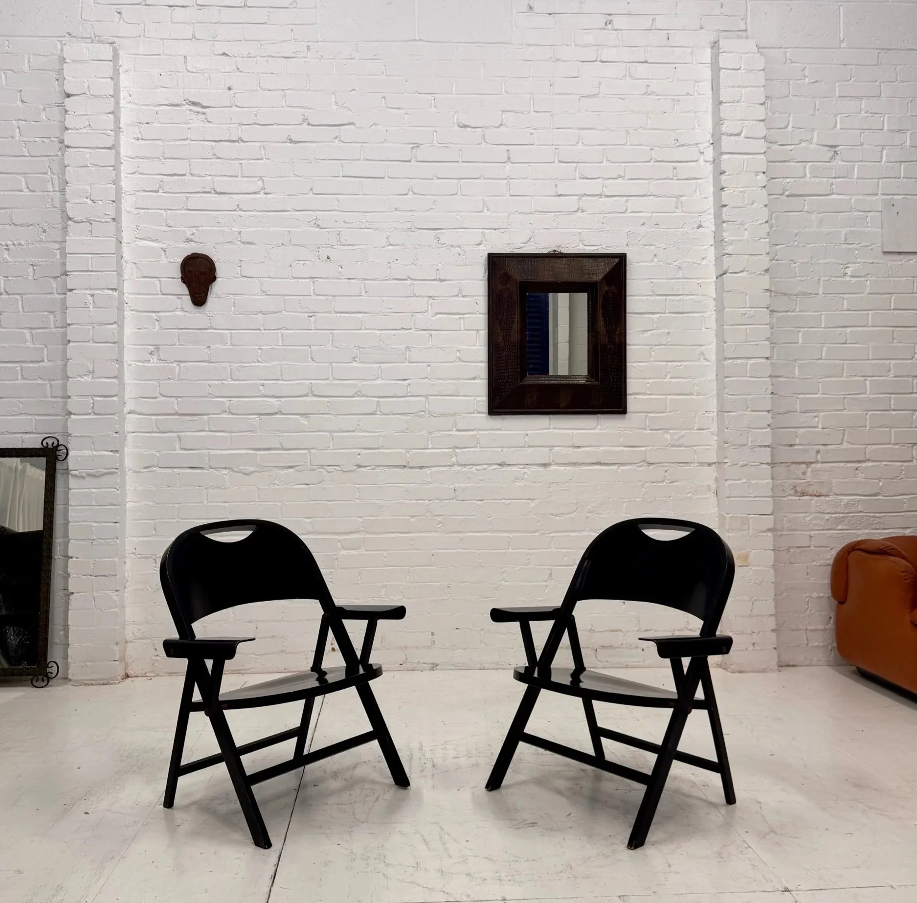 Pair of Ginevra folding chairs by Achille & Pier Giacomo Castiglioni