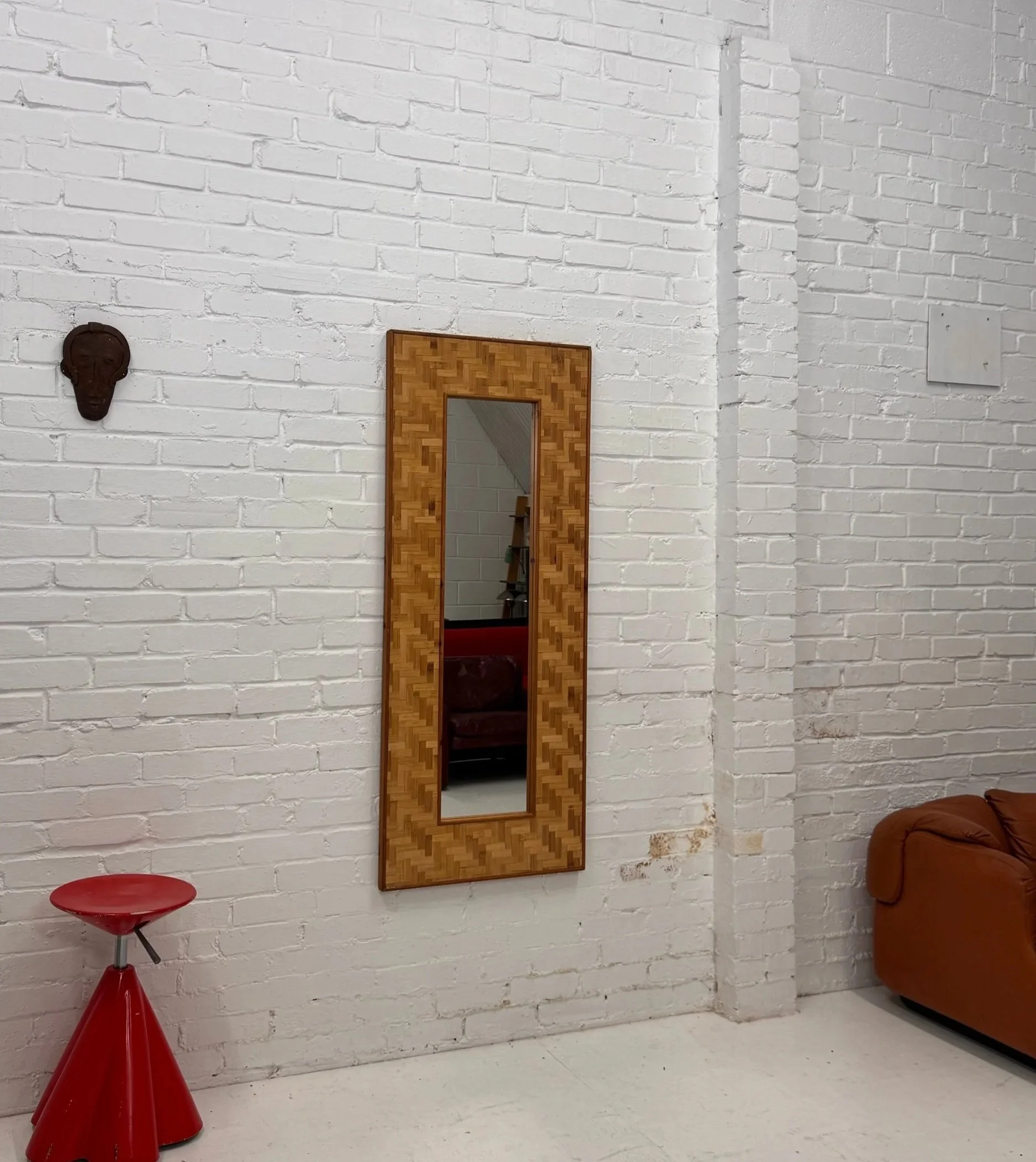 Vintage Rattan Mirror