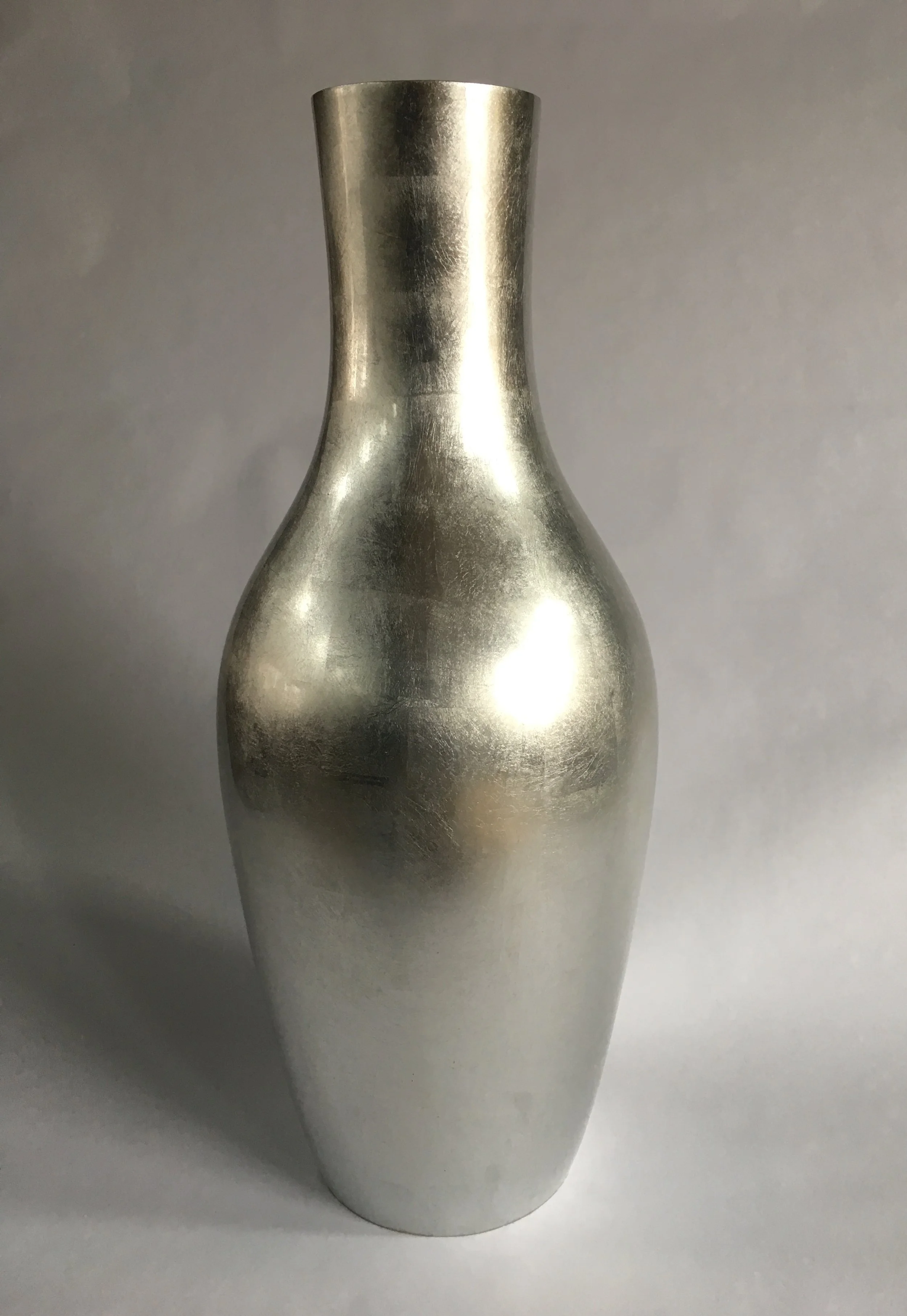 Tall Silver Vase