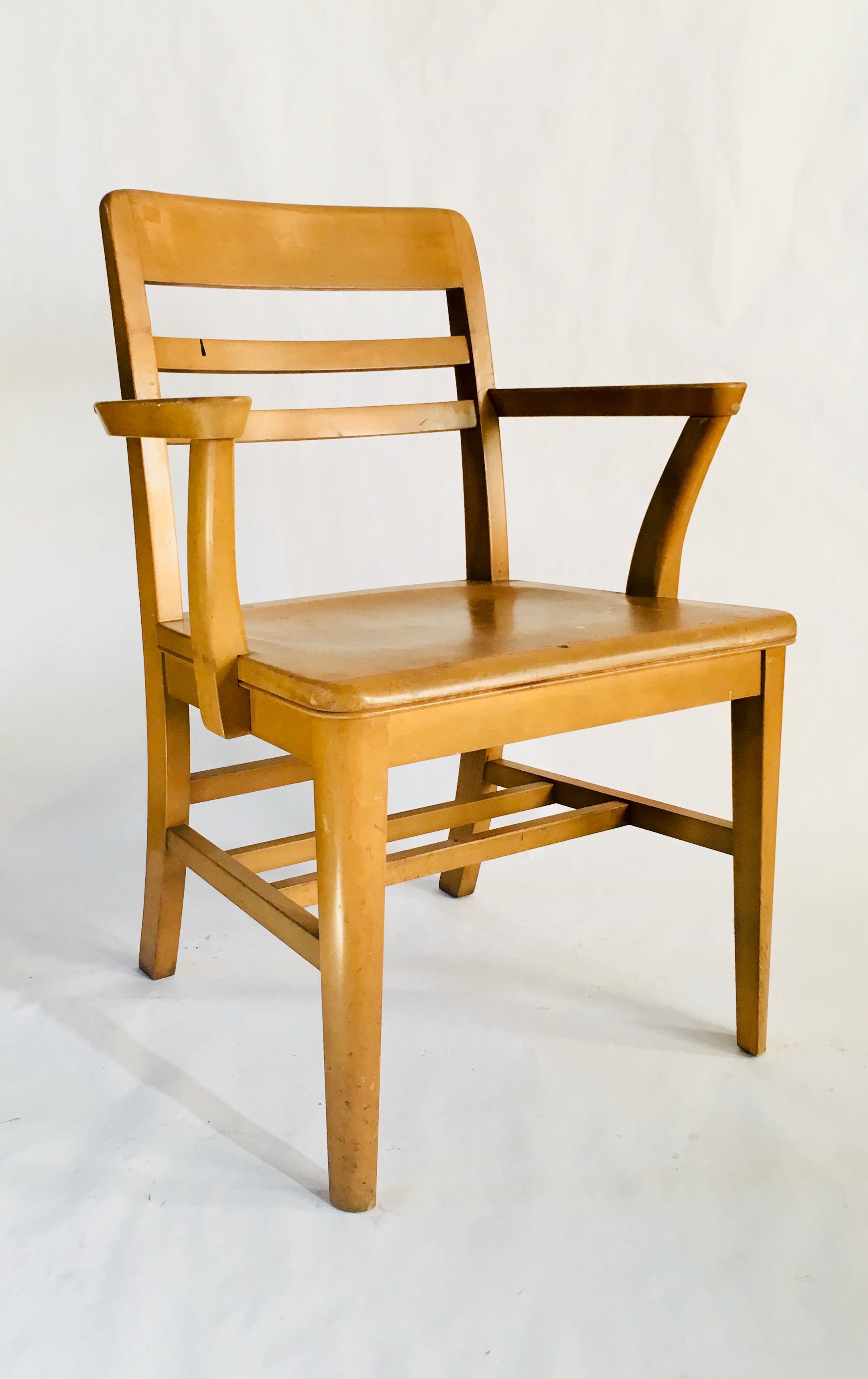 vintage wooden library chairgunlocke chair co  kyla coburn designs   commercial restaurant hospitality