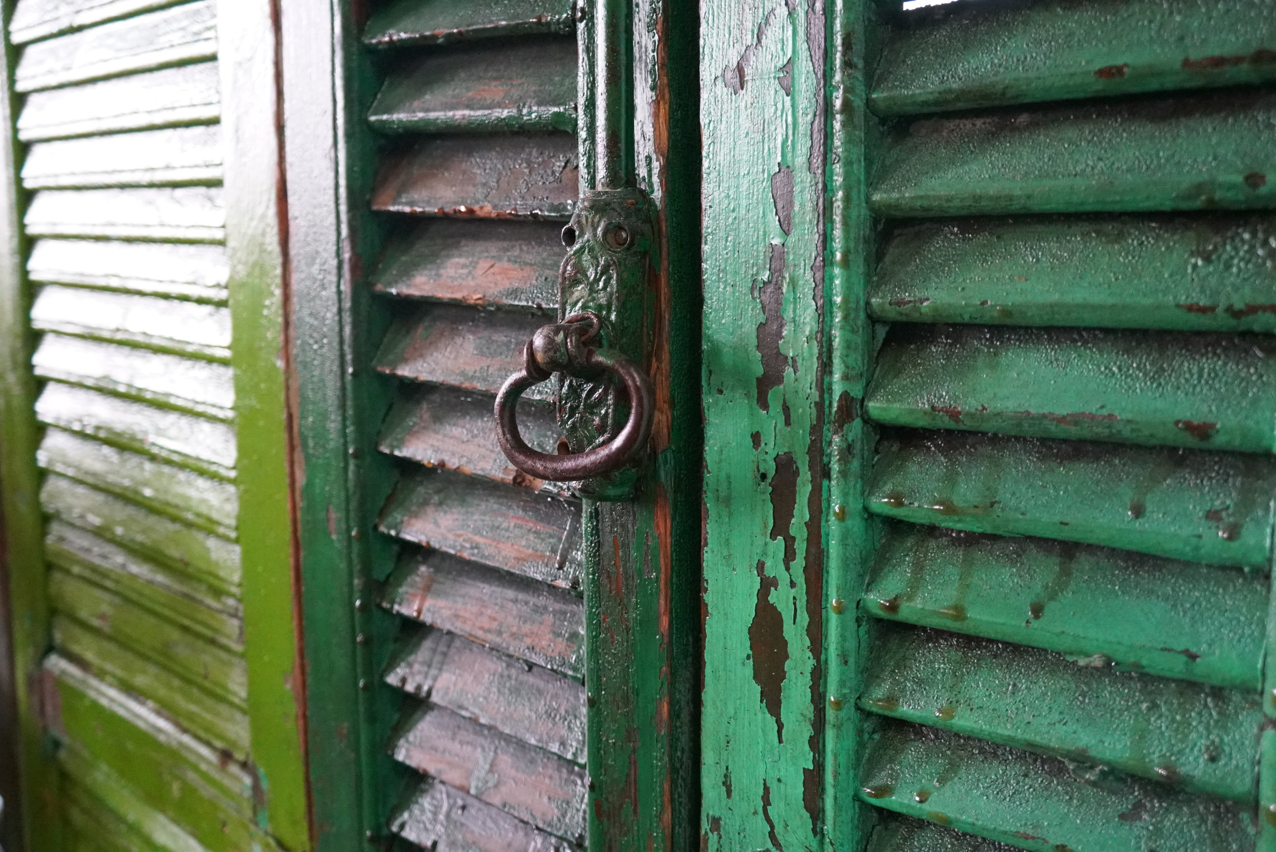 Weathered Green Shutters