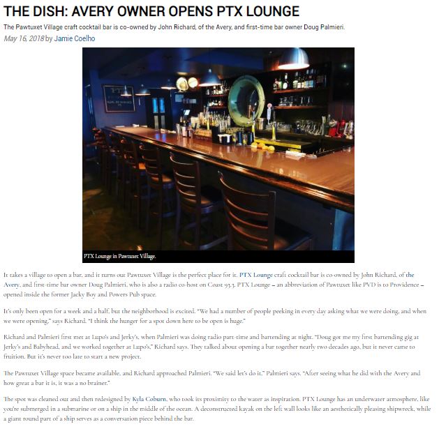 The Dish: PTX Lounge