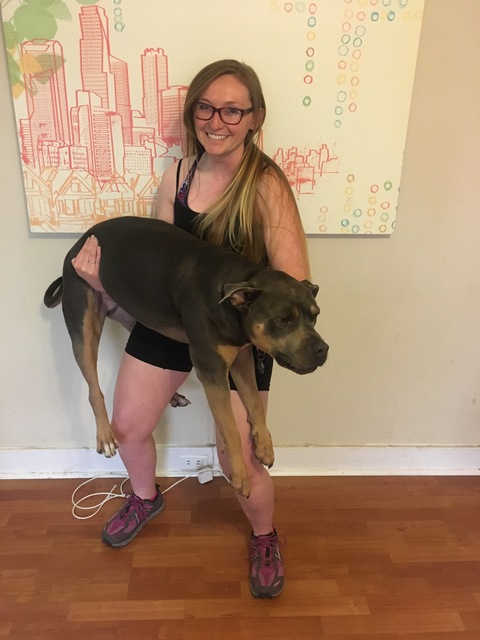 Total Transformation Client, Lindsey, showing off her mad strength!