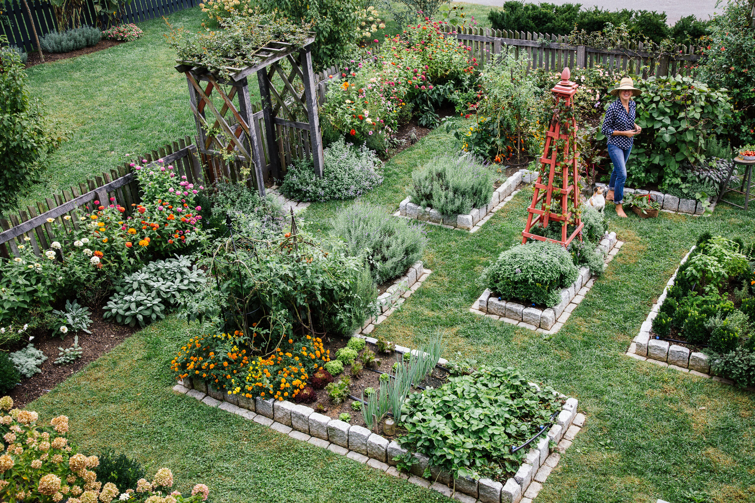 Hard work and the right tools keep this garden looking good!