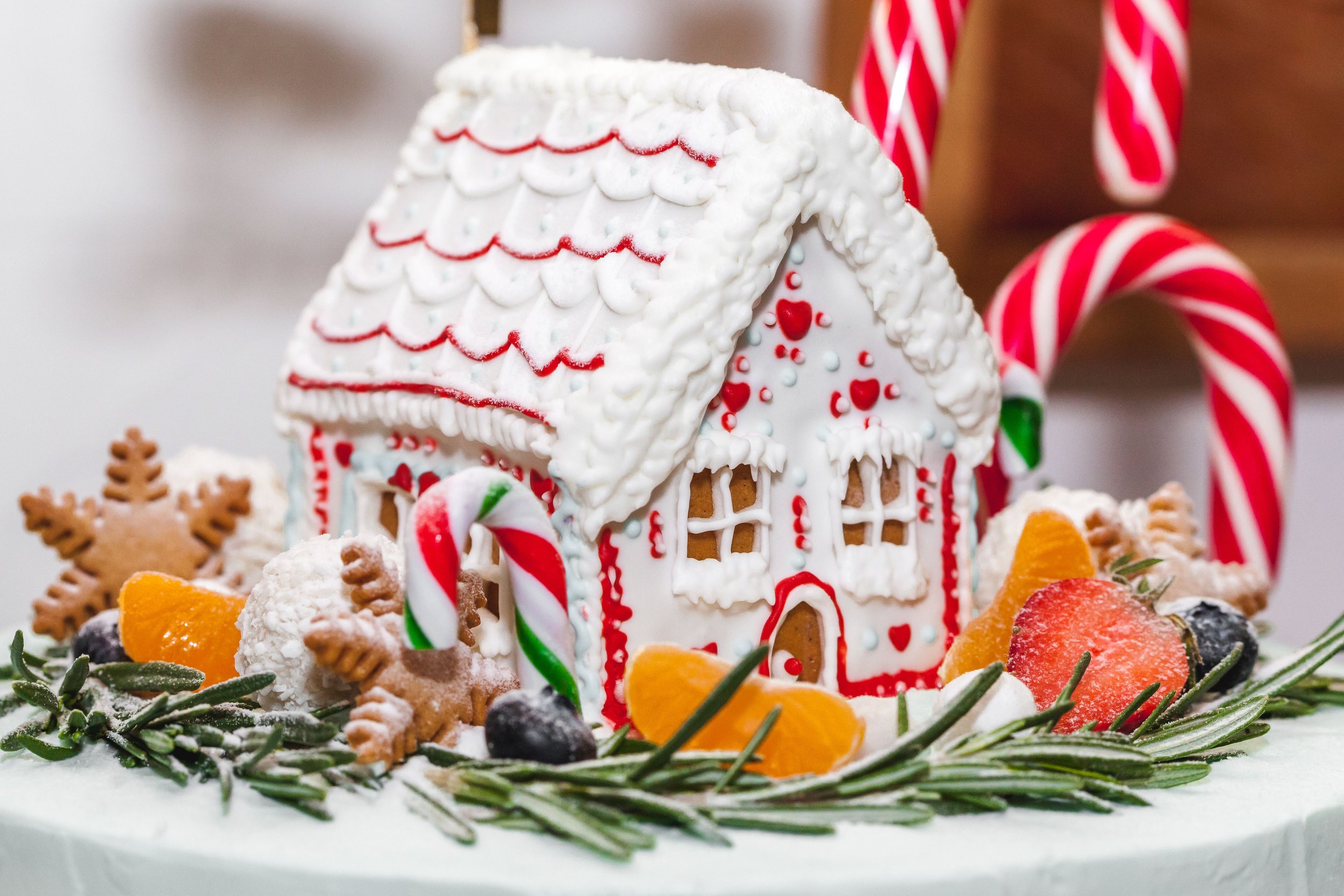Image for inspiration only. Each gingerbread house will be uniquely yours!