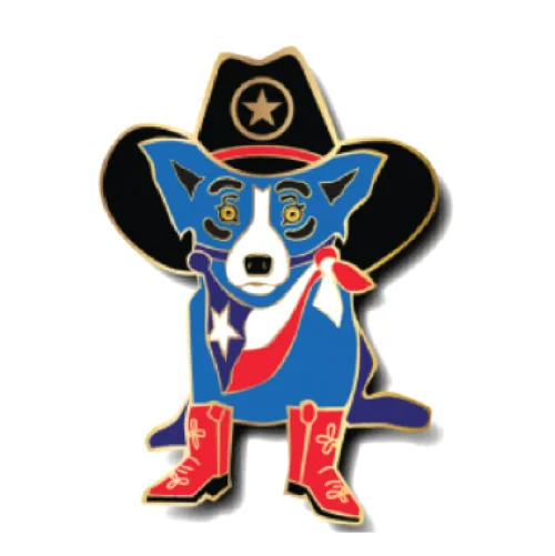 Blue Dog Lapel Pin