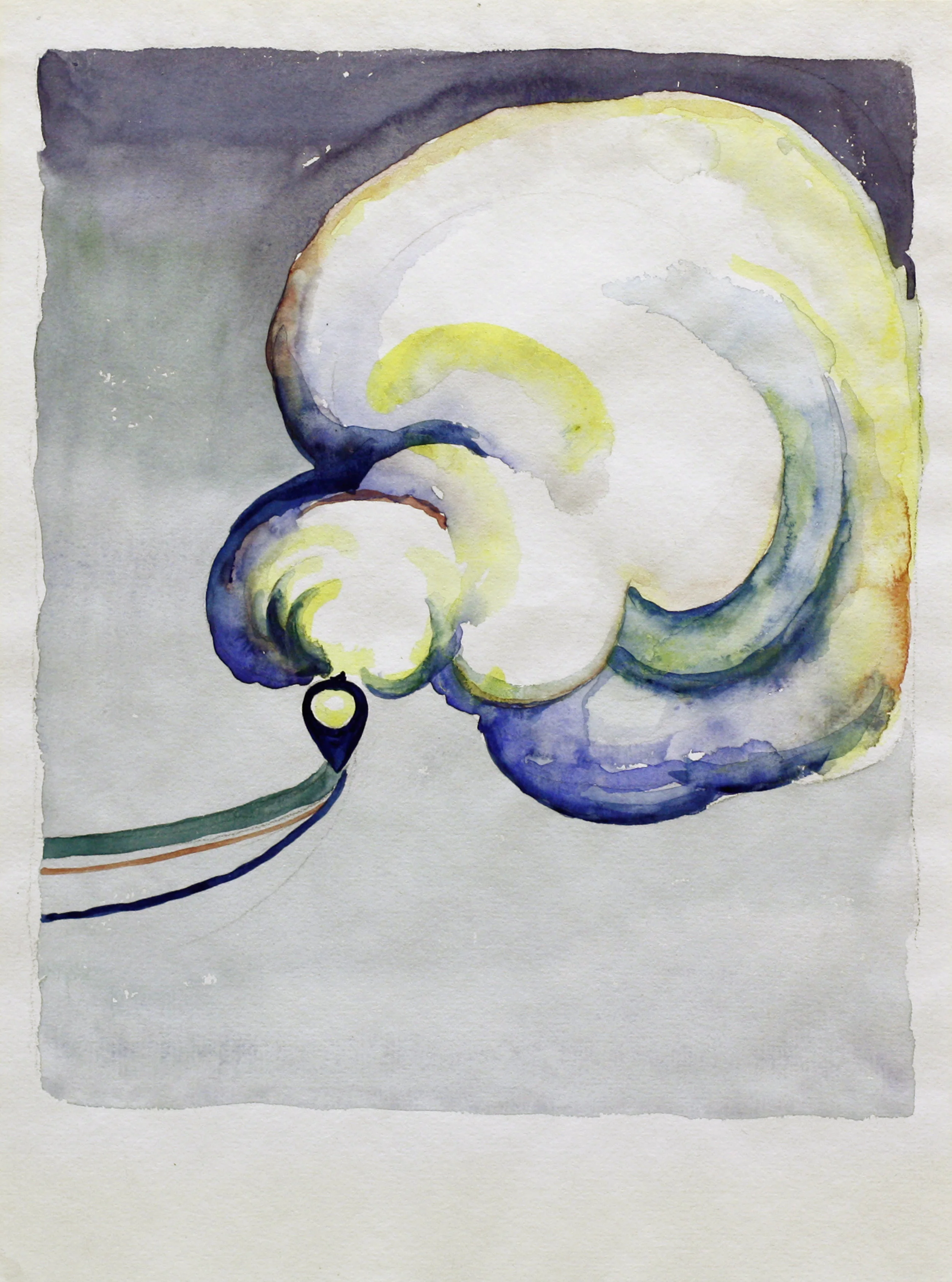 GEORGIA O’KEEFFE American 1887-1986 Train Coming in - Canyon, Texas 1916 Watercolor on paper, 9.75 x 8.25 inches Collection of the Amarillo Museum of Art Purchased with funds from the National Endowment for the Arts, Amarillo Area Foundation, AMoA Alliance, Fannie Weymouth, Santa Fe Industries Foundation and Mary Fain