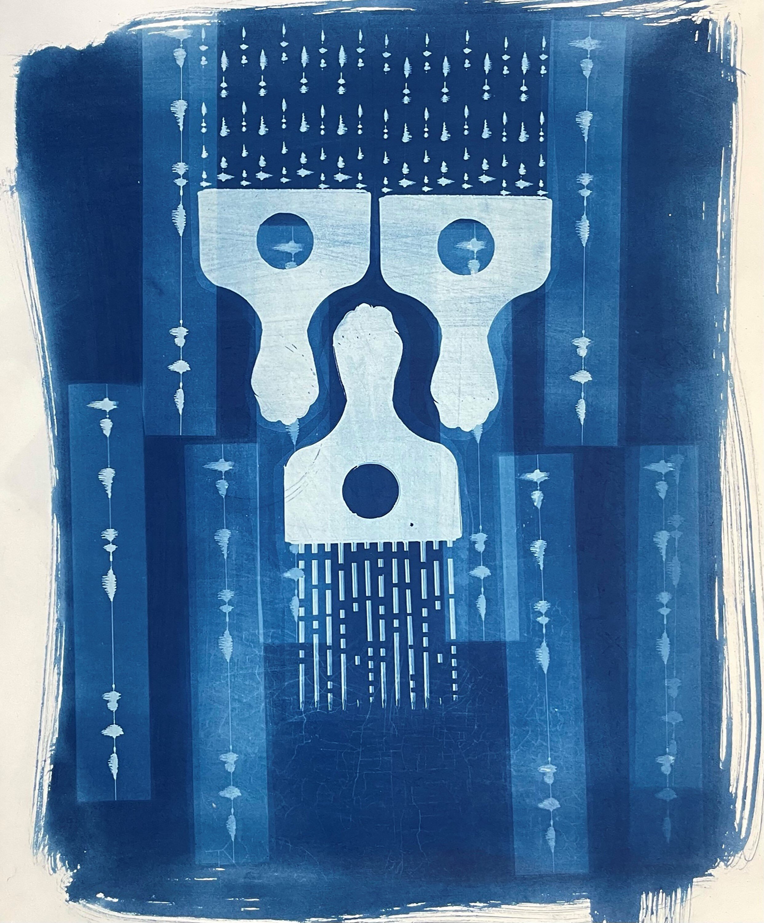   CHRISTOPHER BLAY  , Power Light series-8-9-14 , 2021, Cyanotype on Hahnemuhle platinum rag fine art paper, 1300 gsm, 24” x 20” 