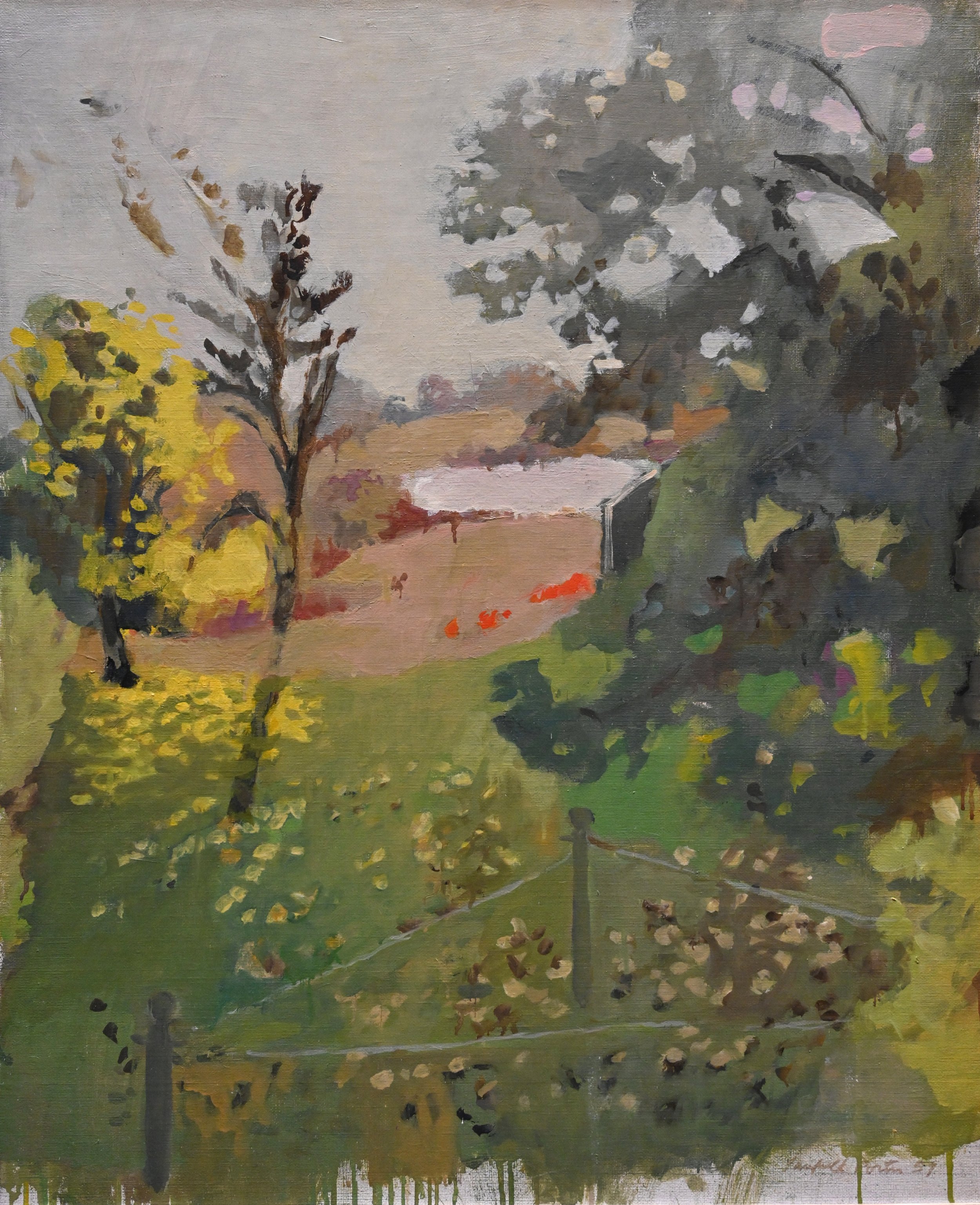  FAIRFIELD PORTER, (American, 1907-1975),  Untitled , 1957, Oil on canvas on Masonite, 32 x 26 inches, Gift of Mrs. Malcolm Shelton 