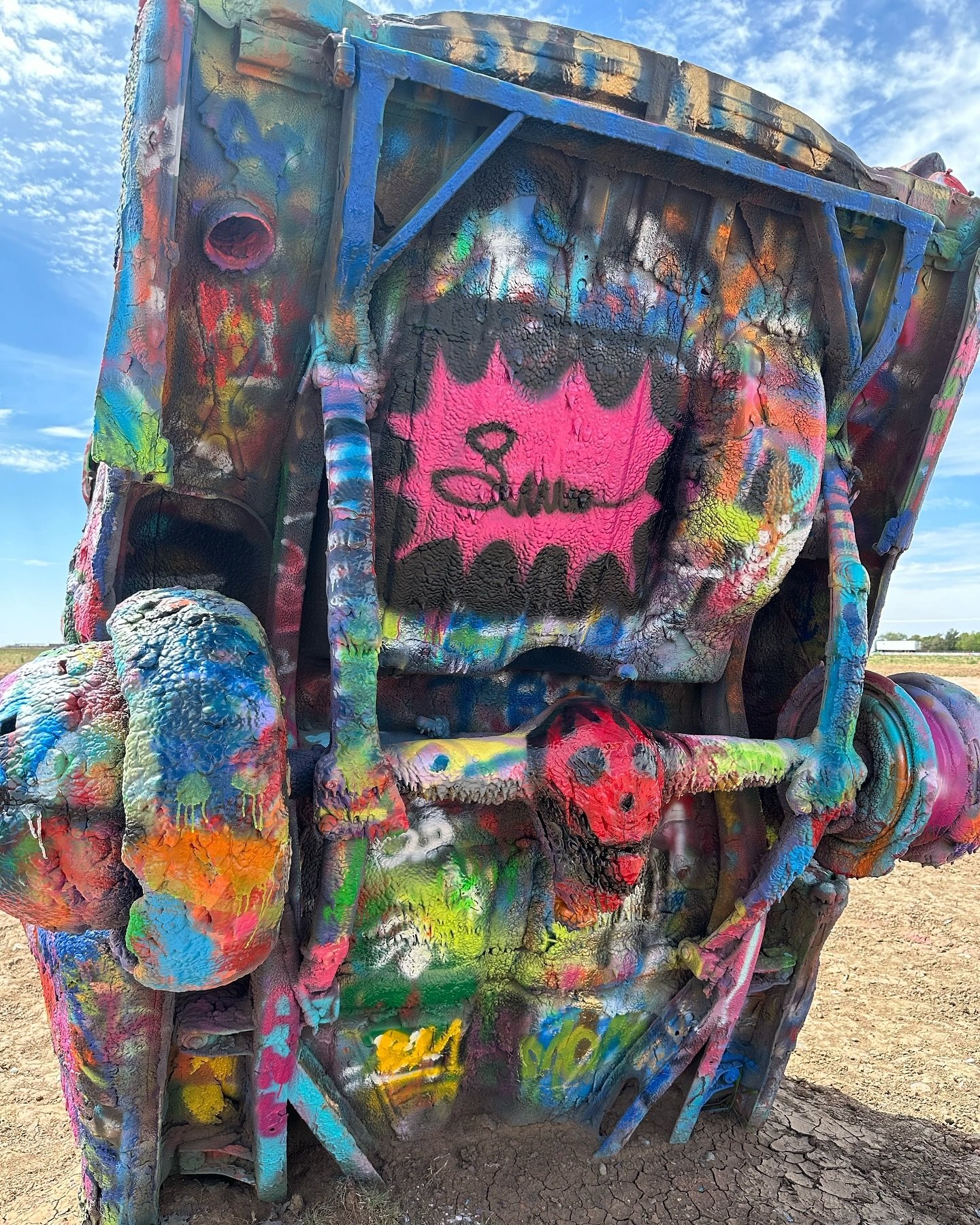 SWOON&rsquo;s mark at Cadillac Ranch!