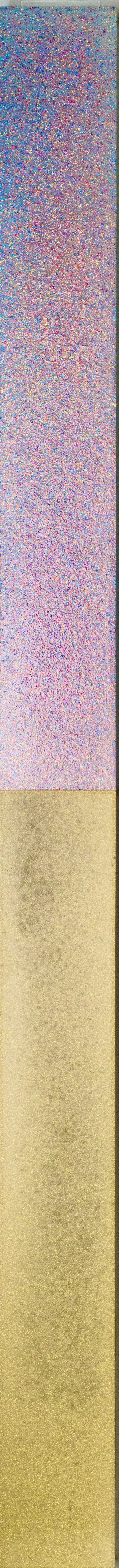   Ron Cooper    Brice I , 2025  Automotive pigment/particles on plexiglass, 48 x 3 5/8 x 3 5/8 inches 