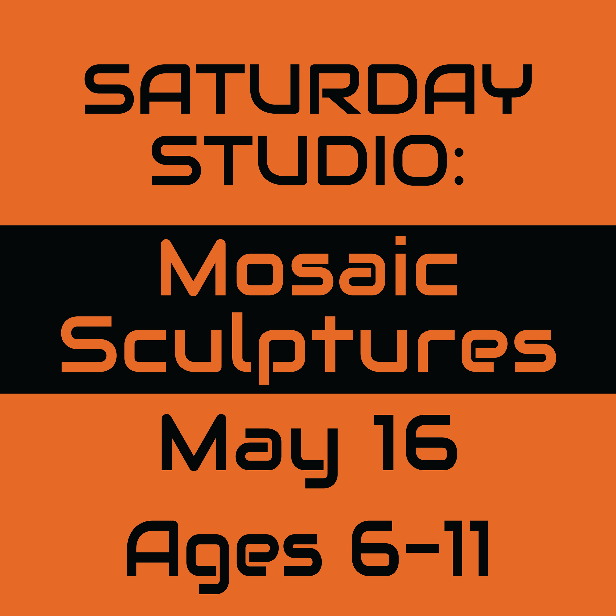 Saturday Studio: Mosaic Sculptures