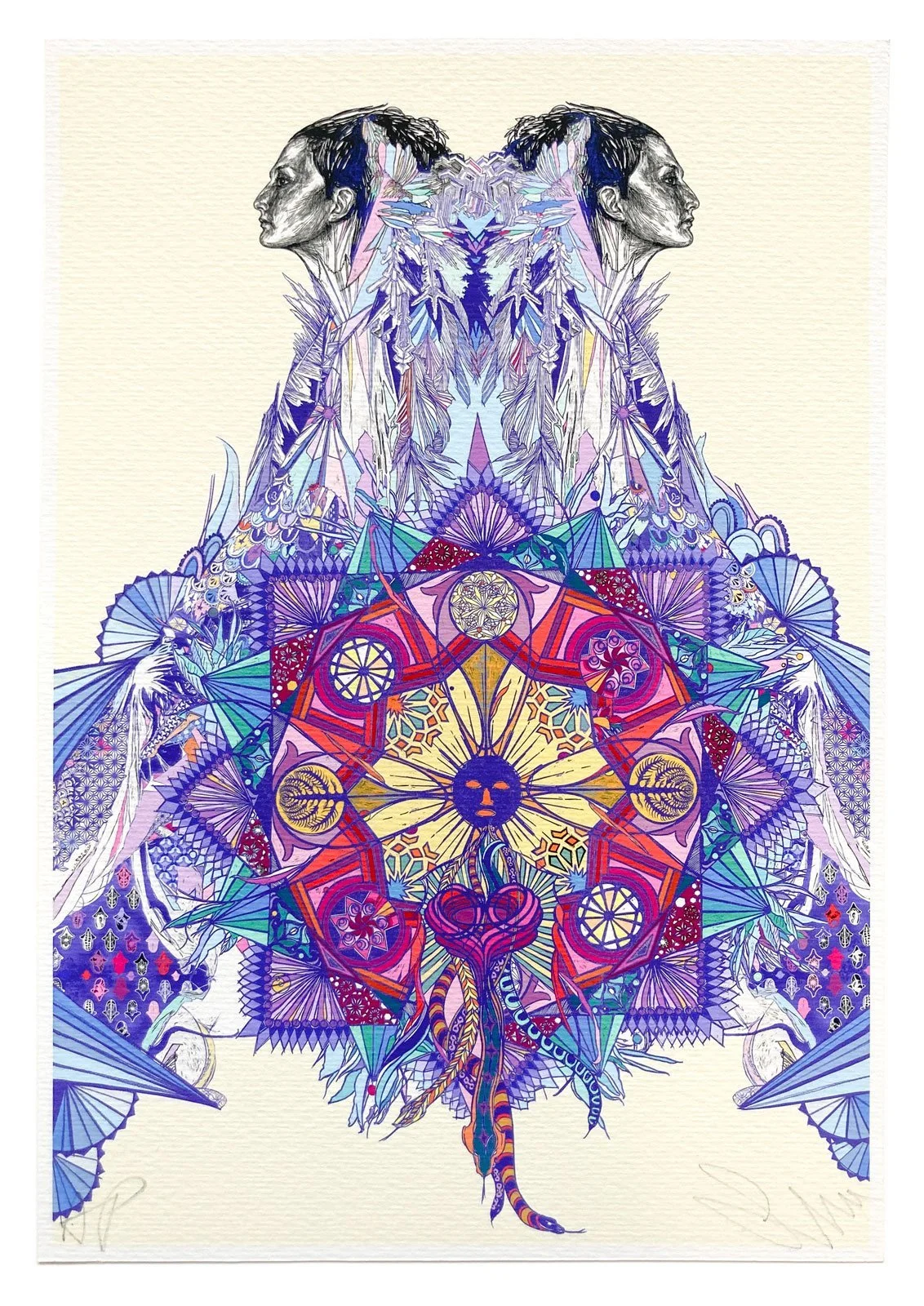 Anahata Queen: The Red Skein print by SWOON