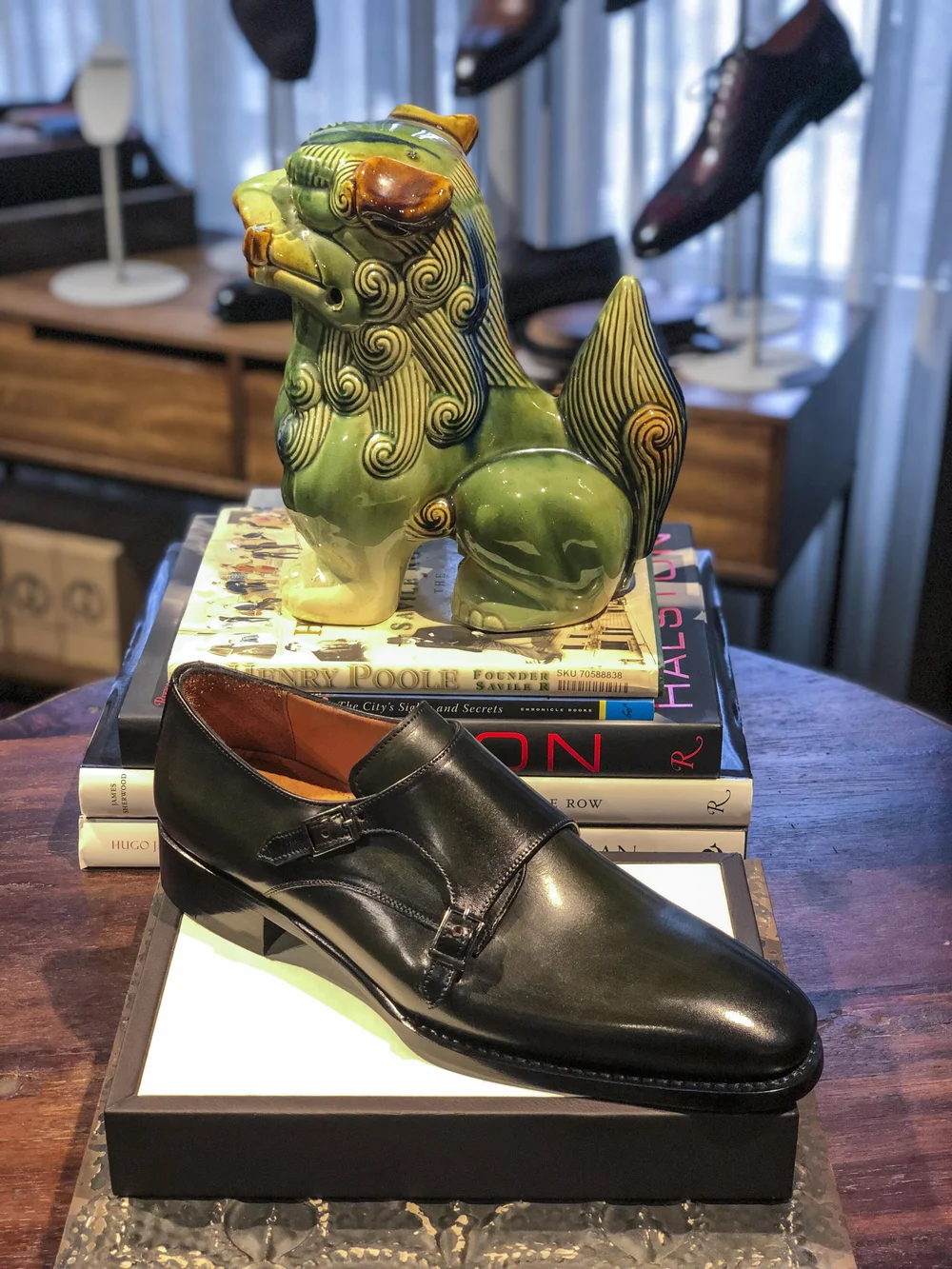 slim fit dress slacks Handmade Men's Brown Double Monk Oxford Dress Shoes – Rebels Market main image 1
