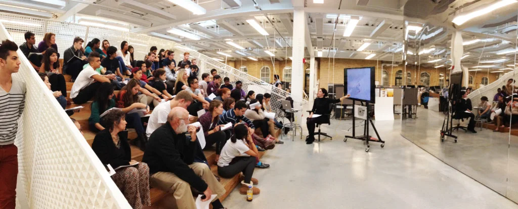 Lorena giving a lecture at Cornell University, Spring 2014.