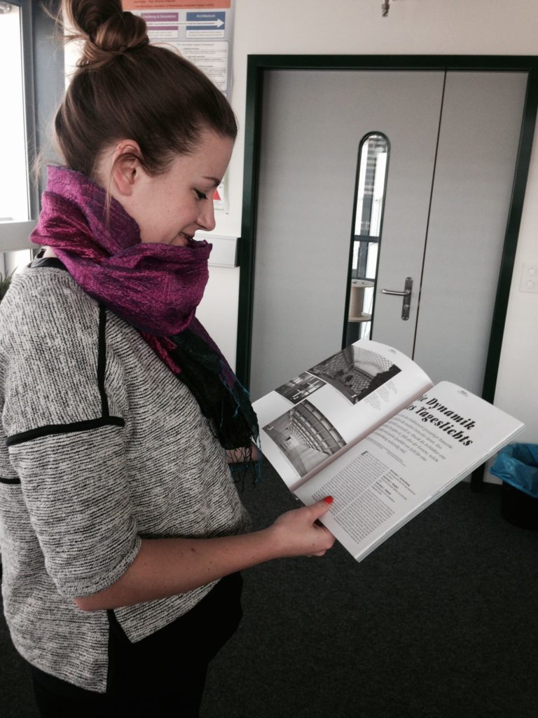 Shevy with a published article of hers.