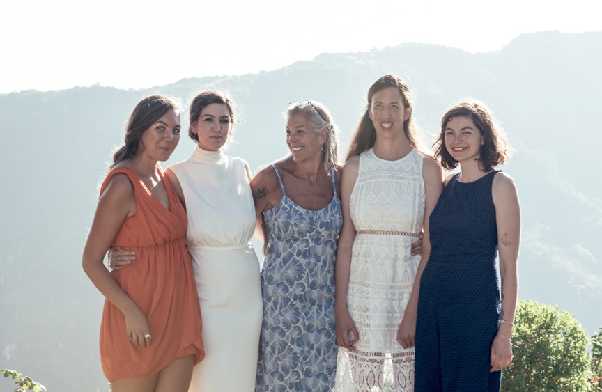 Aaron with mom and sisters. Photo by Formwork Photography