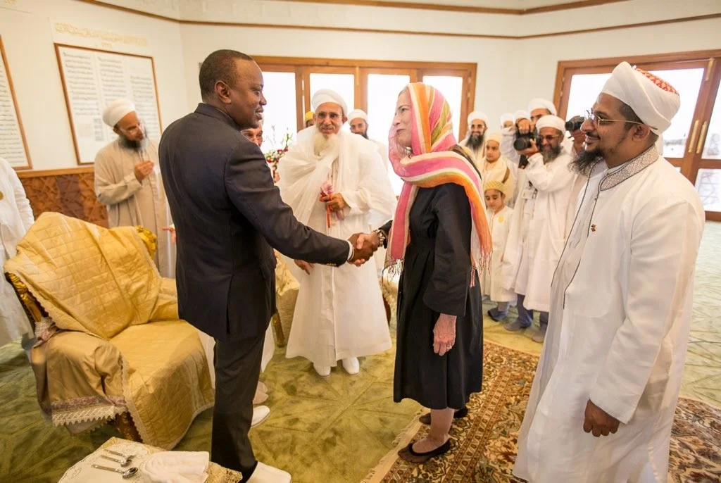 Sylvia with President Kenyatta of Kenya