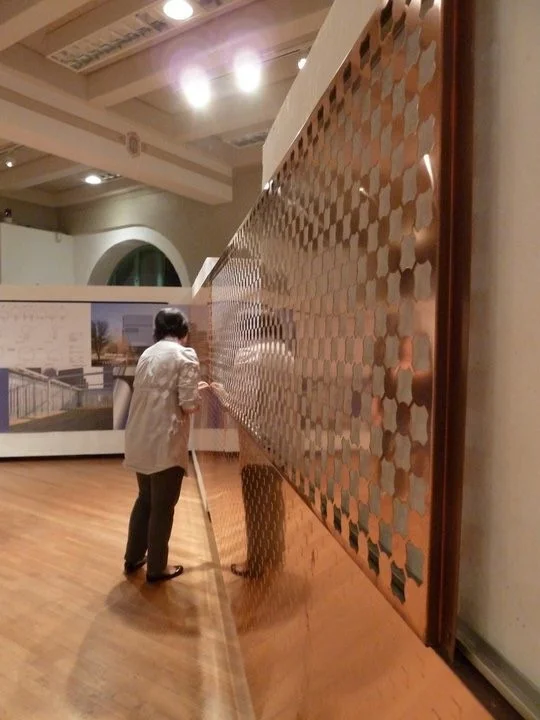 Sydney installing at the University of Texas at Austin School of Architecture Material Lab