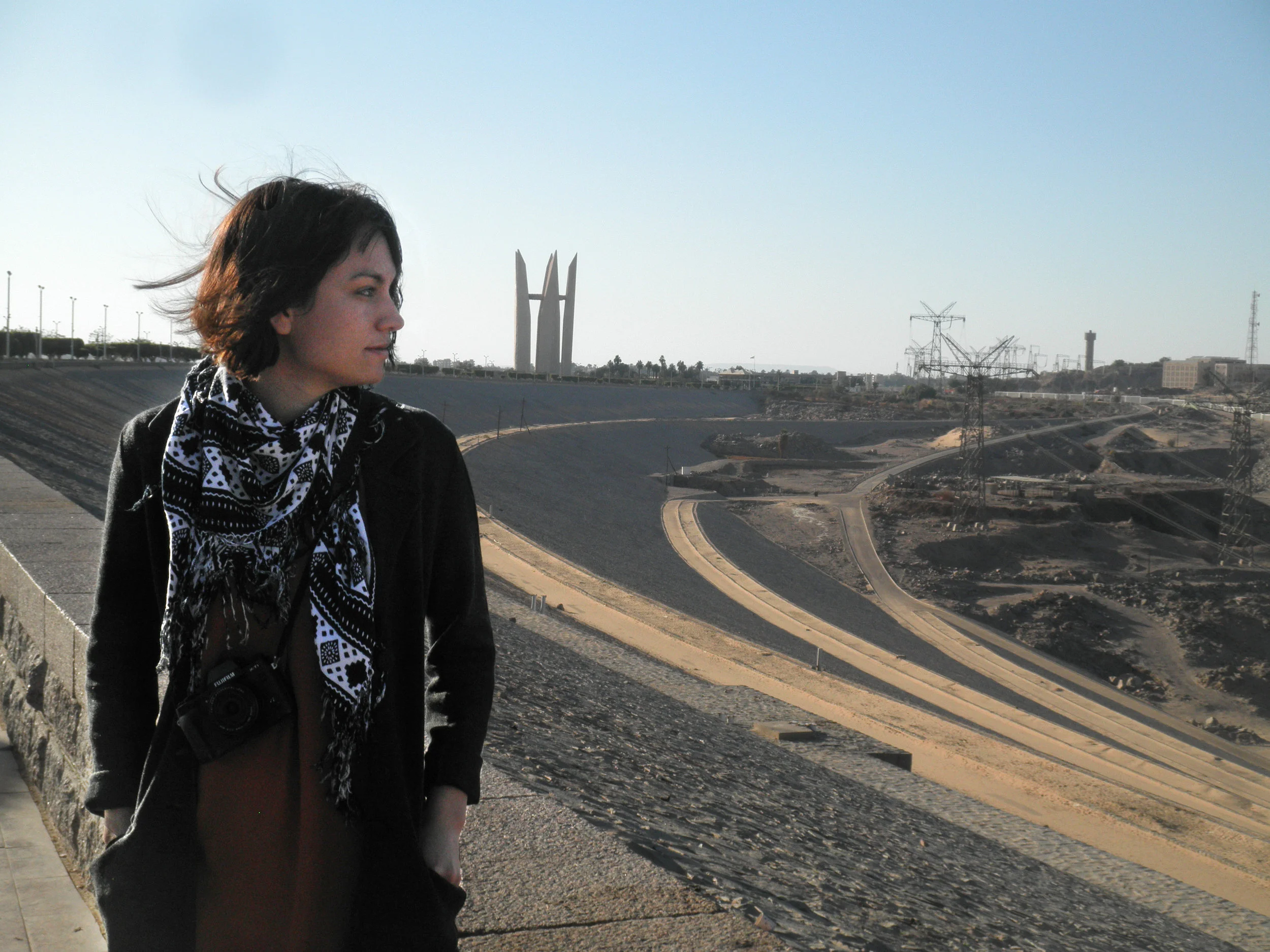 Isabel on a personal trip to see Aswan Dam, Egypt, 2018. 