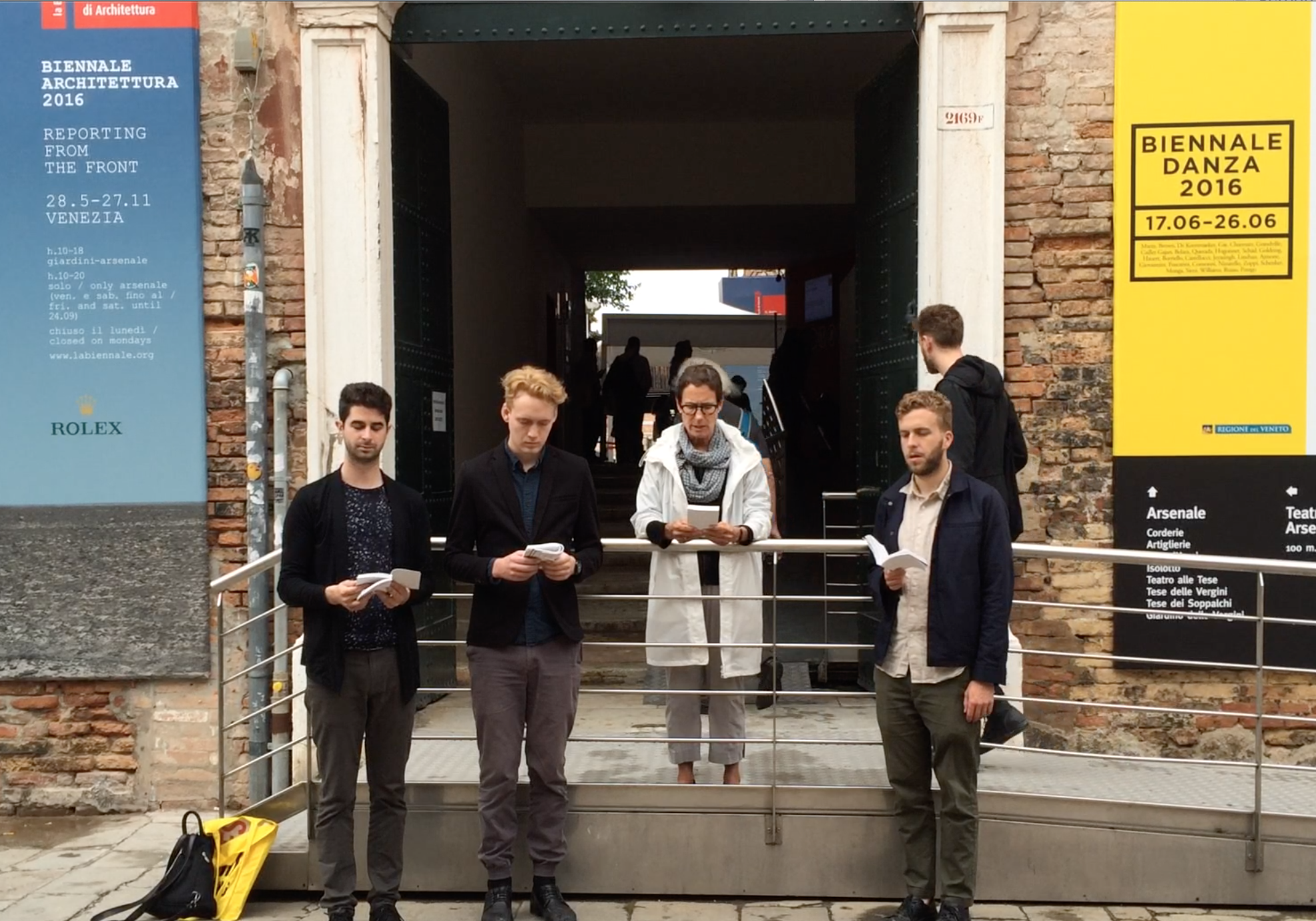 Architecture Lobby protest at the Venice Biennale in 2016.