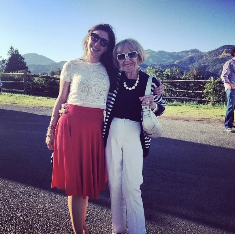 Sarah with her grandmother and art and style icon.