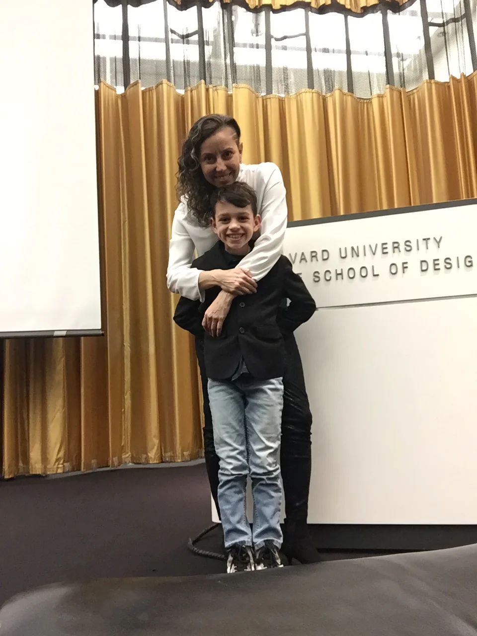 Yazmín and Gabriel after a GSD lecture.