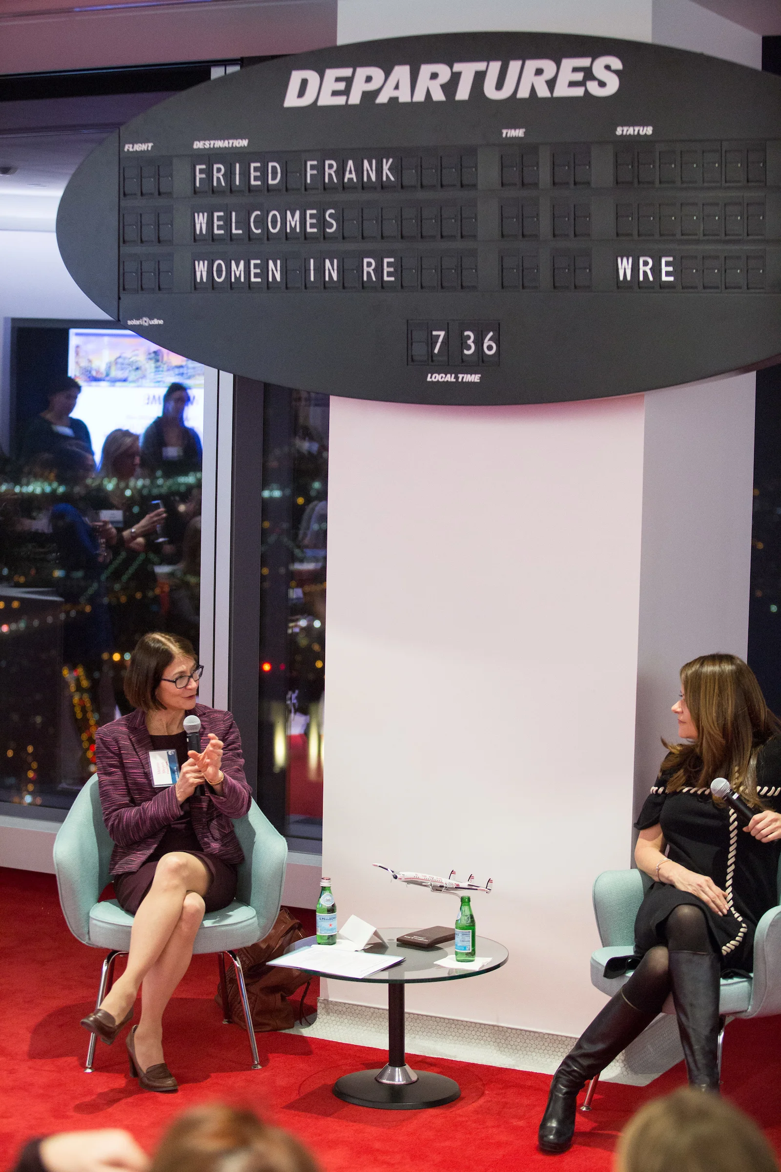 Fireside chat between Melanie and MaryAnne Gilmartin, the co-founder and CEO of L&L MAG, at Fried Frank’s Women in Real Estate (WRE) group’s inaugural event in 2018.