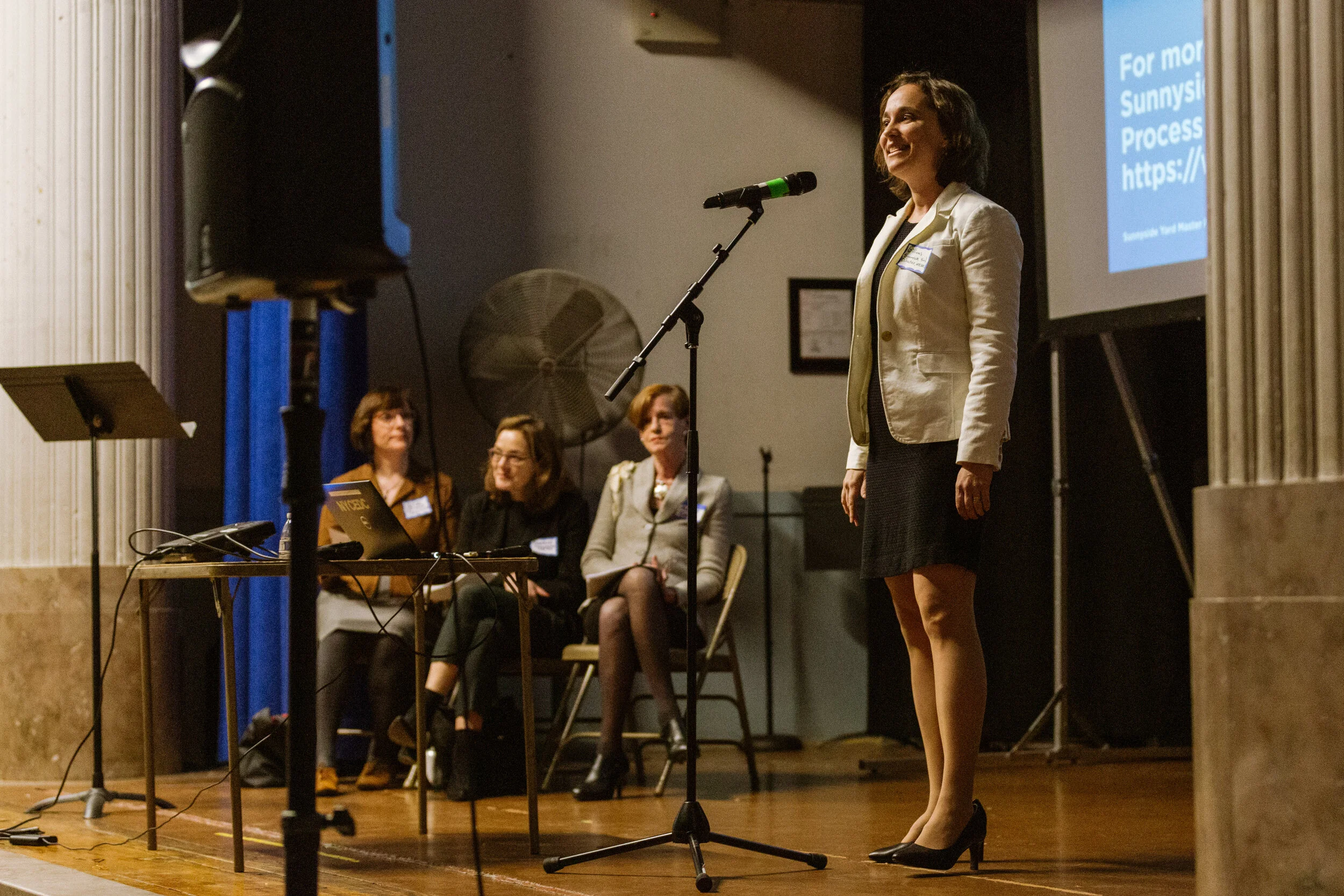 Cali at a Sunnyside Yard Public Meeting