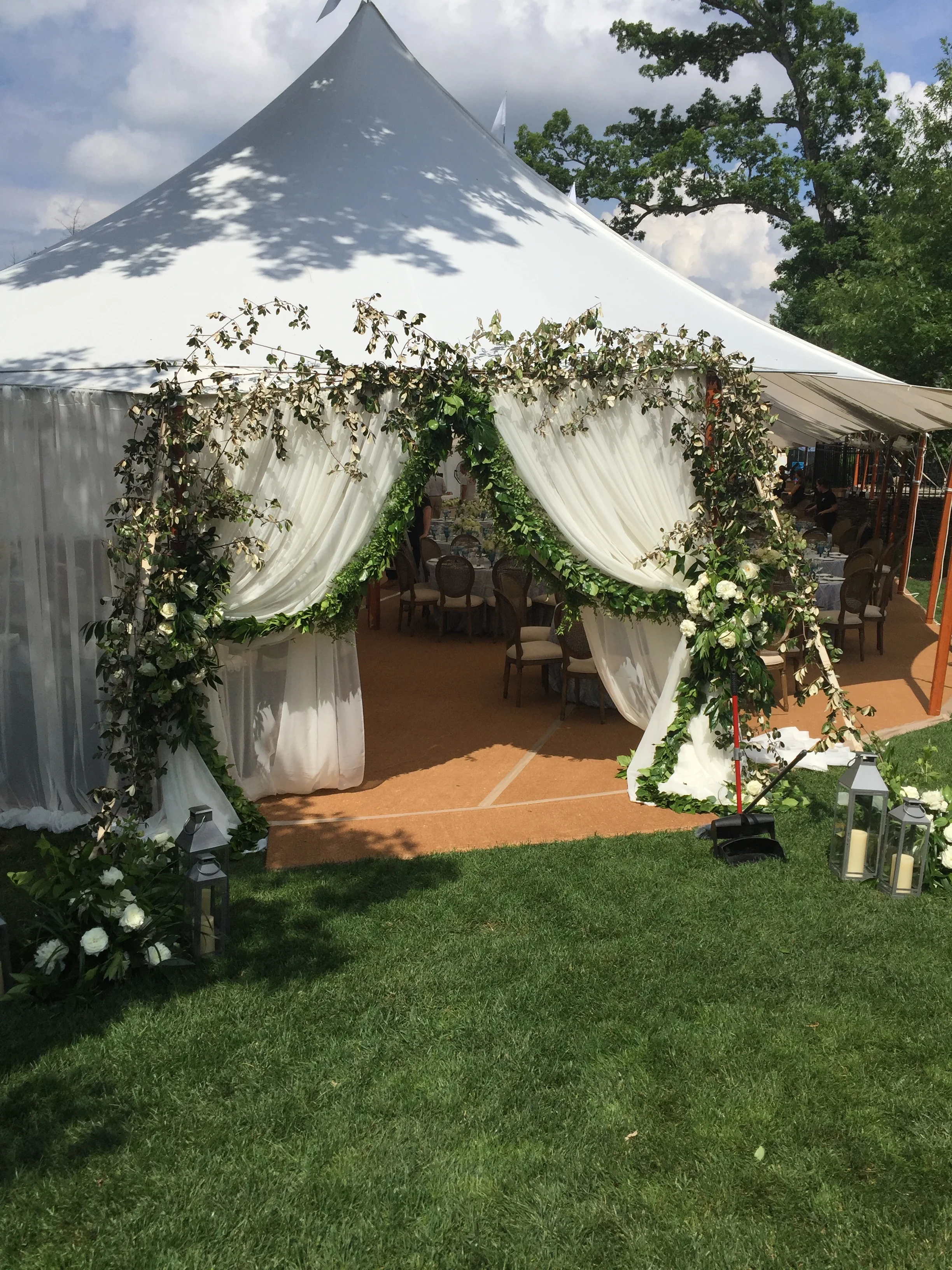 Tent Entrance for  Victoria Clausen Floral Events  
