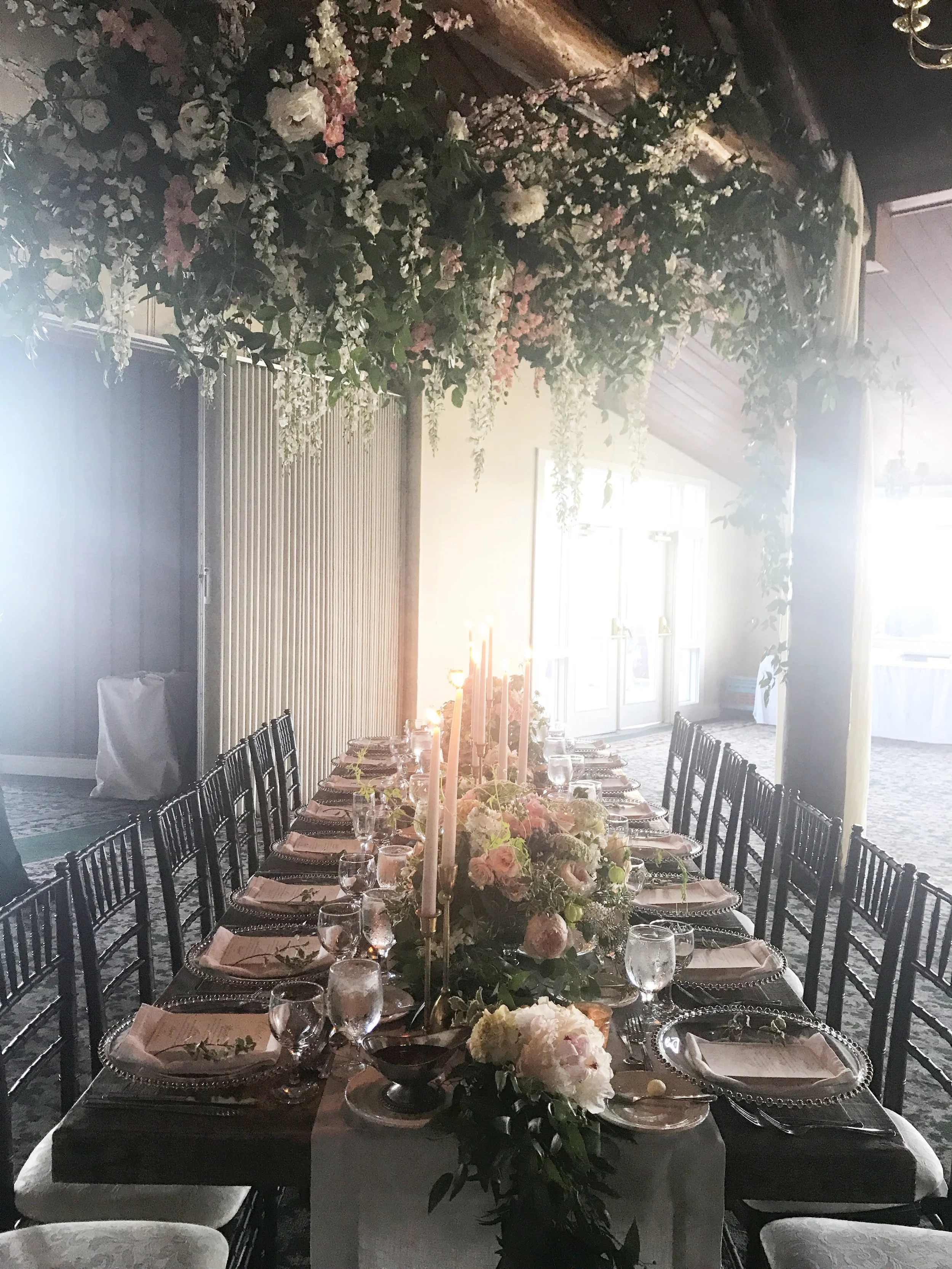  Hanging floral installation for  Bloom Floral Design  