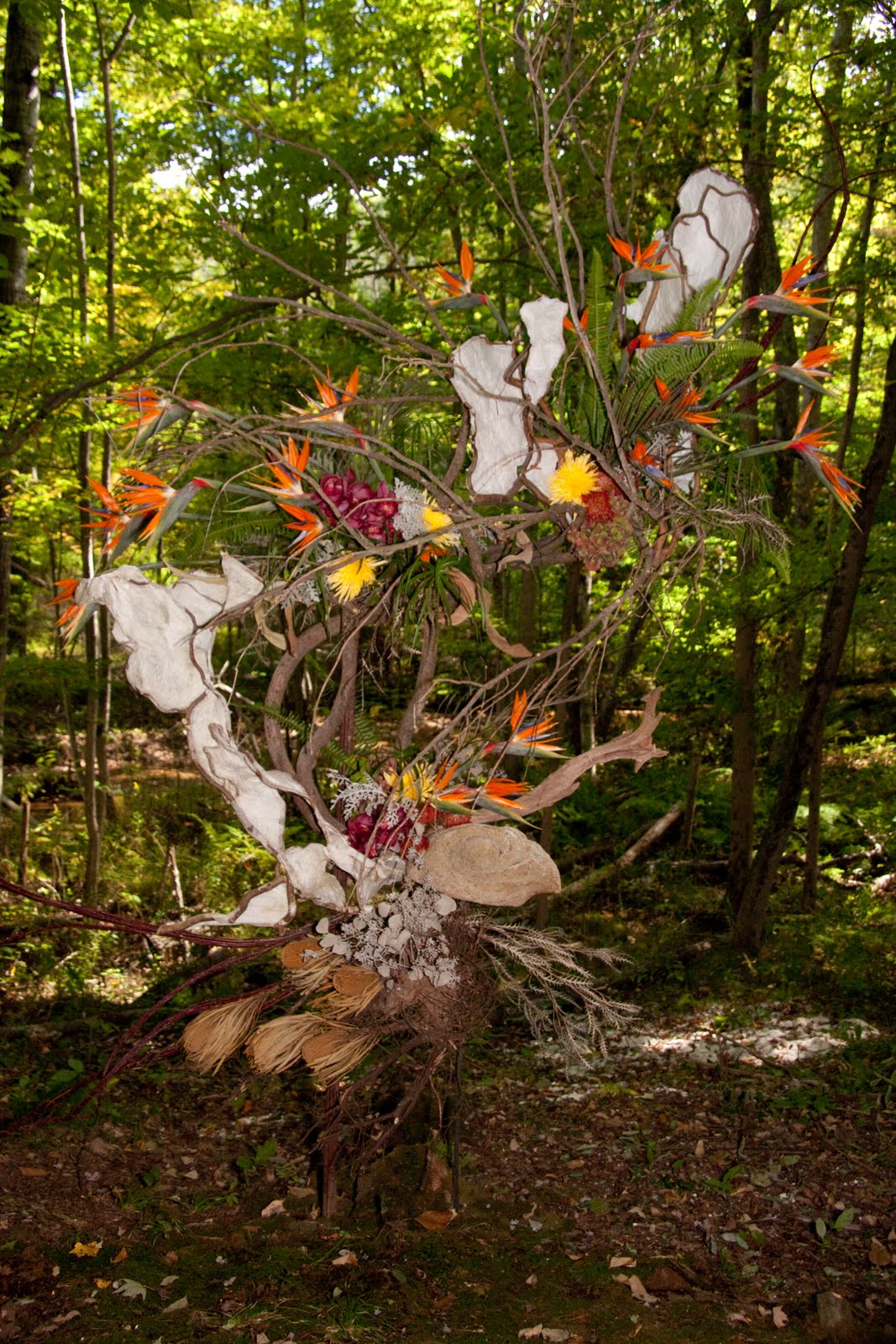 Installation of "Mayan Rainforest" - detail