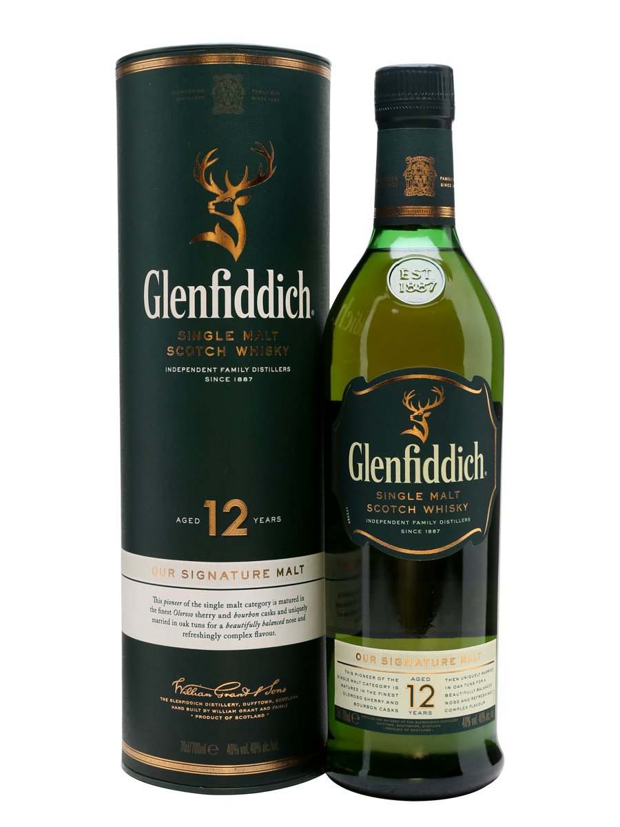 12 Single Scotch MIRADOR Malt Whiskey — GIFTS Year Glenfiddich