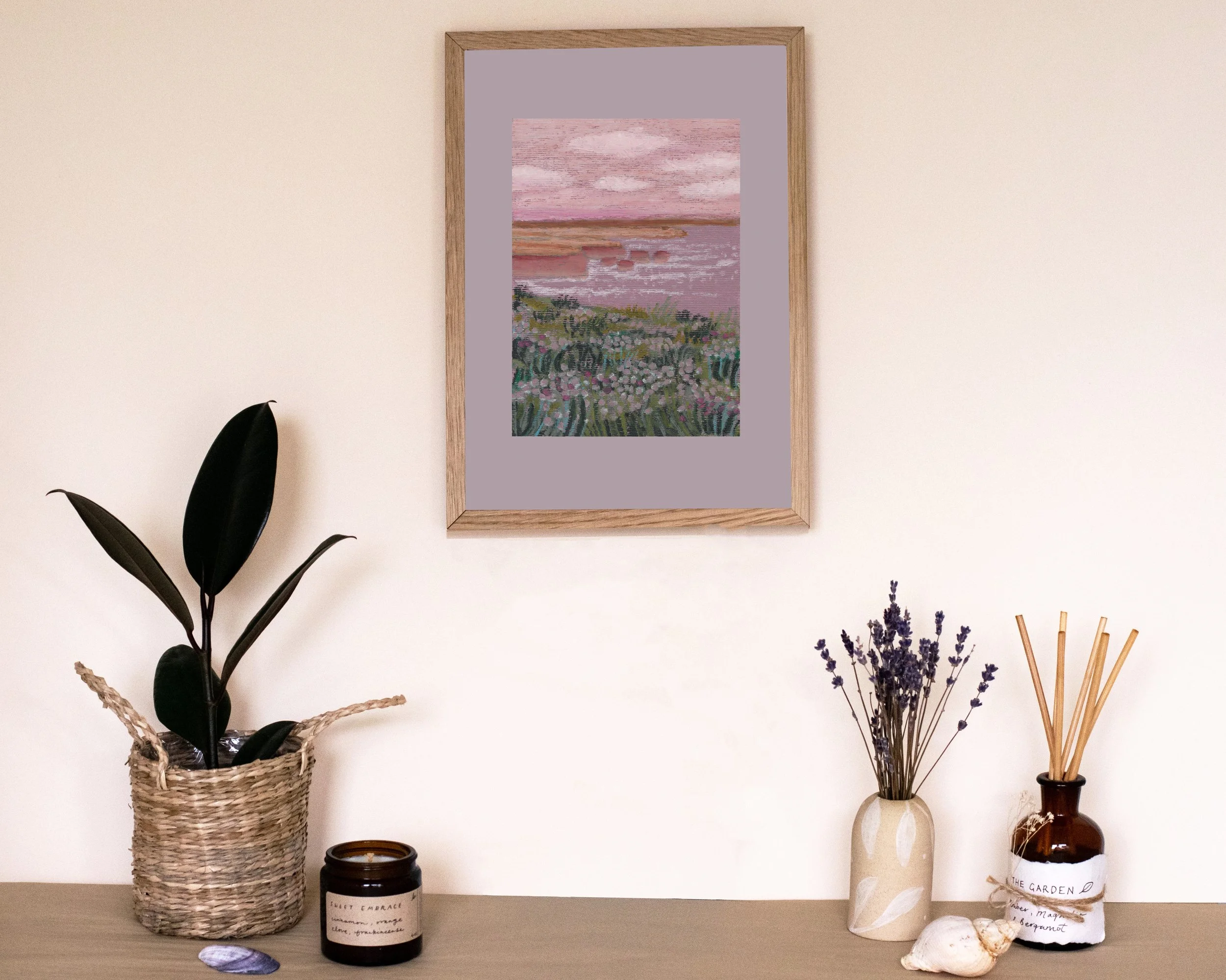 SECOND 'Cliff of Contentment' Pastel Wall Print