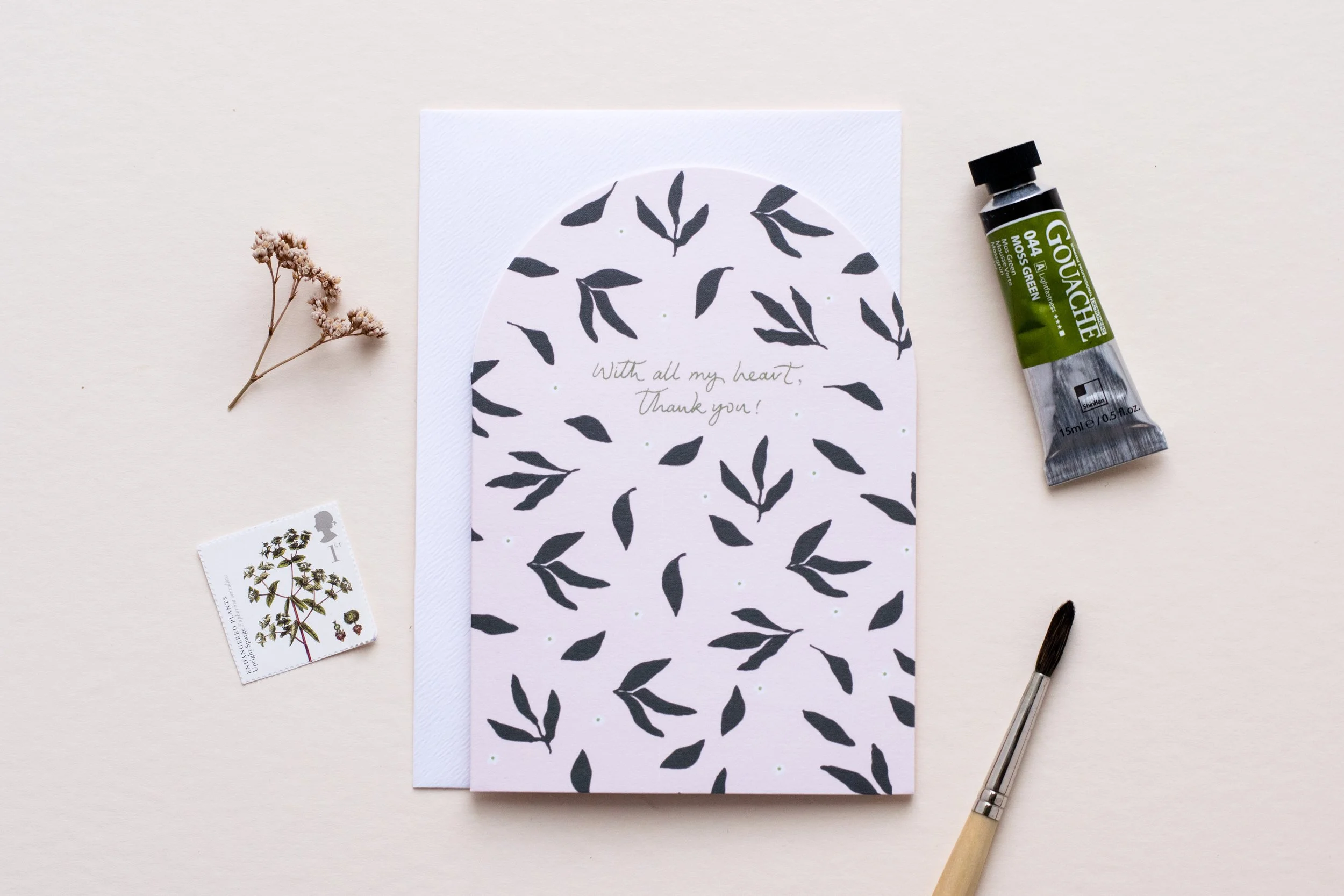 'With All My Heart...' Thank You Card