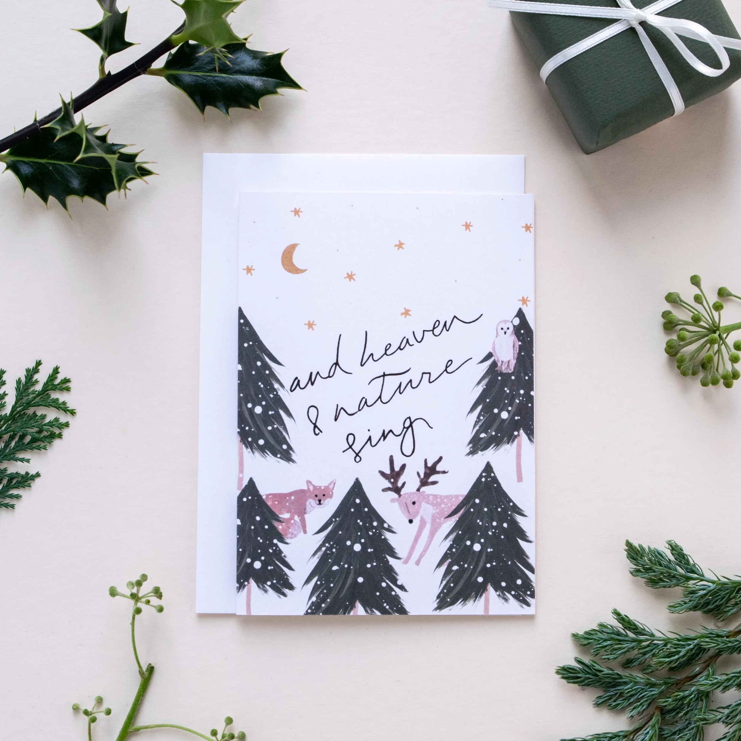'Heaven and Nature' Woodland Christmas Card