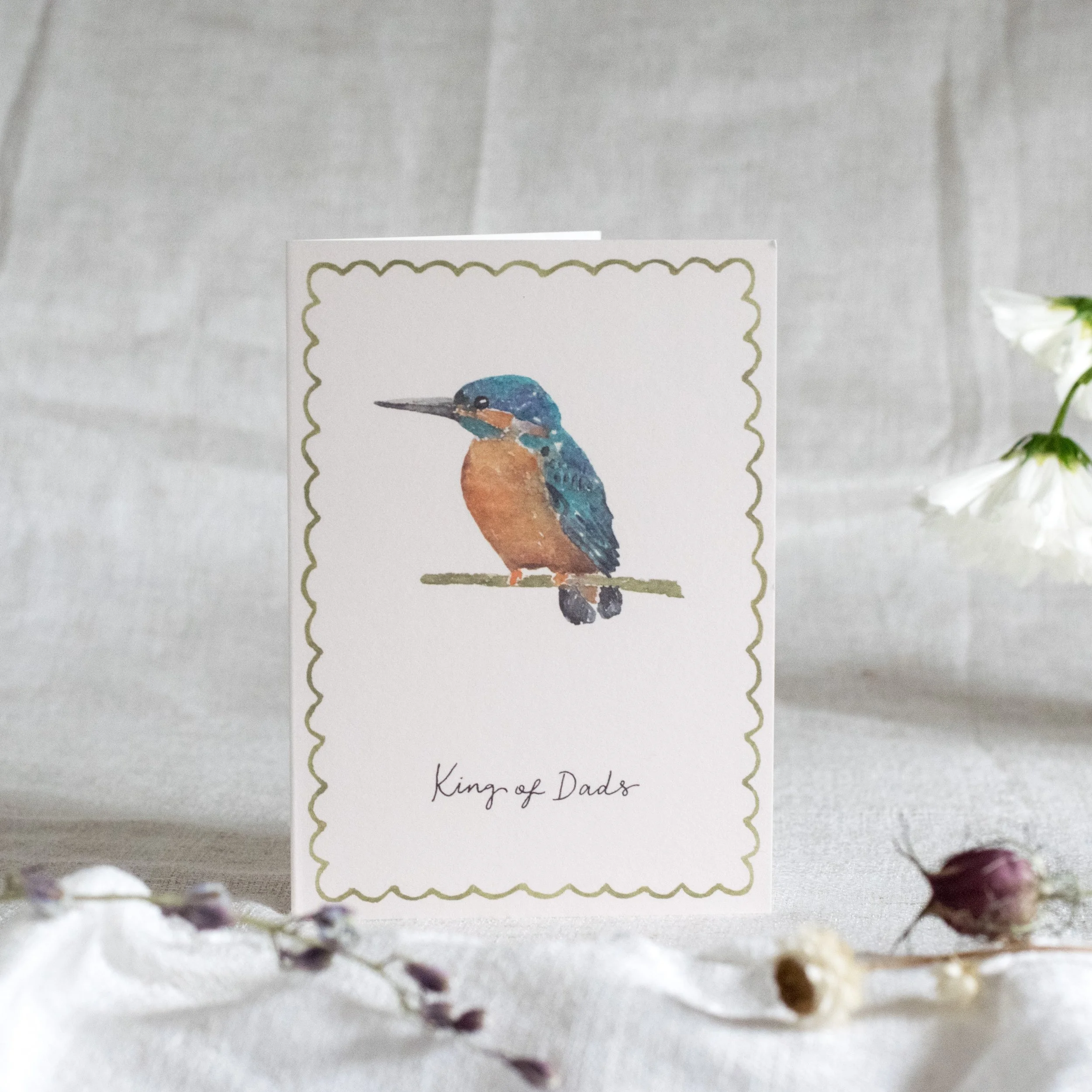 'King of Dads' Kingfisher Fathers Day Card