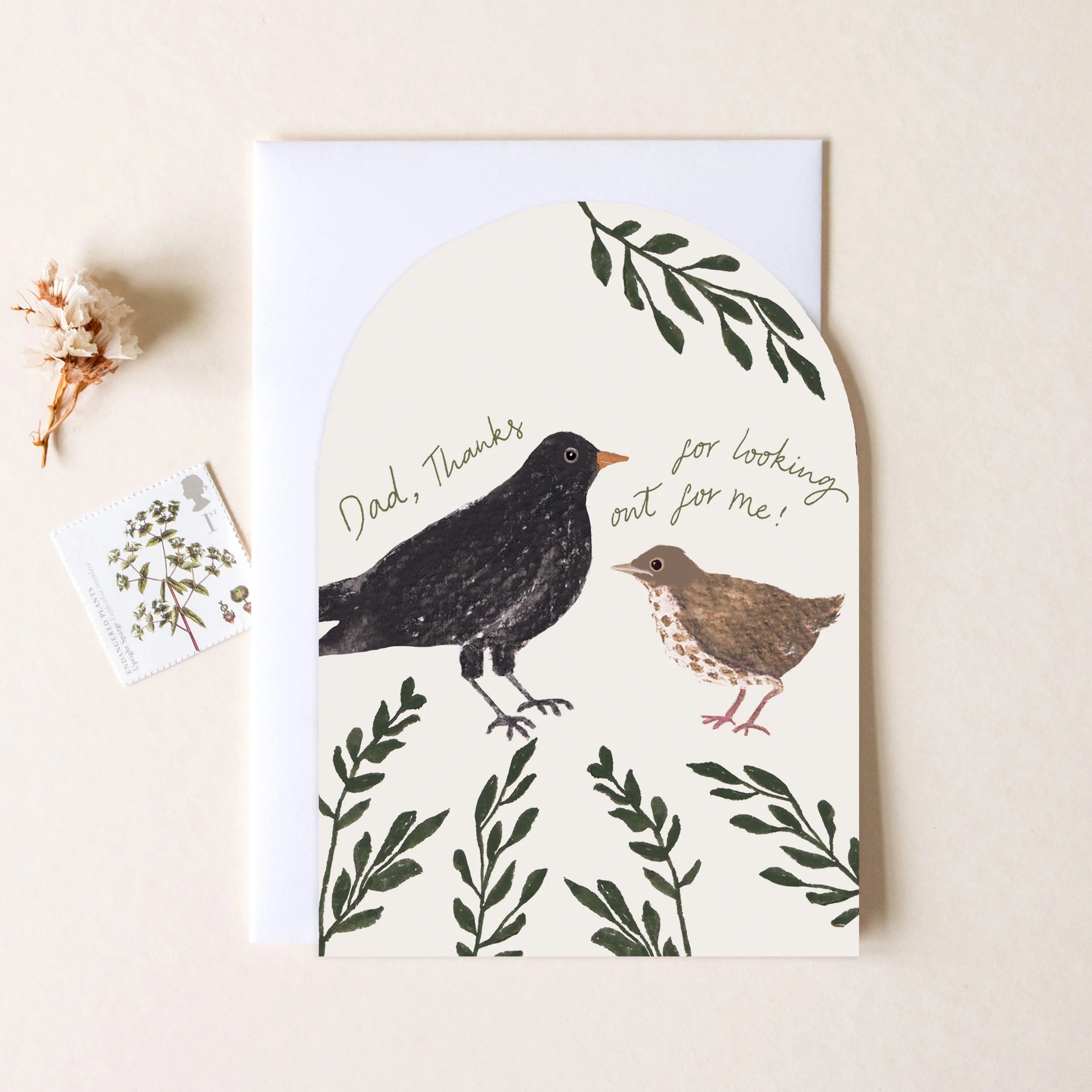 SECOND 'Dad Blackbird' Greeting Card