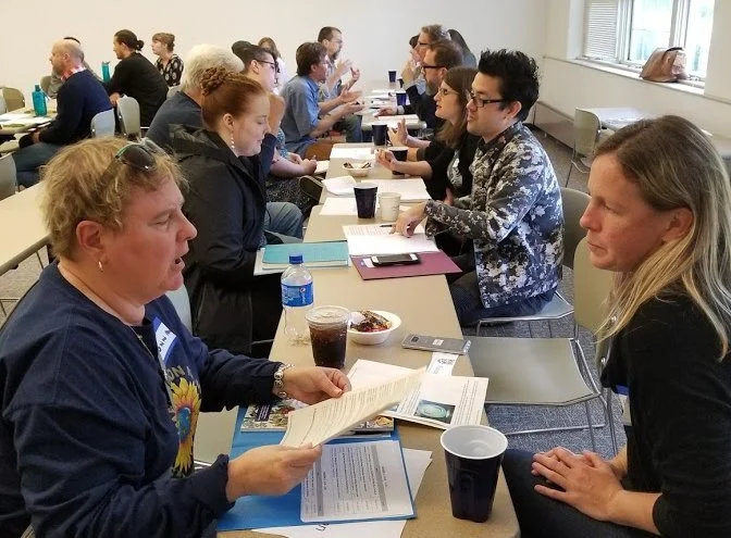 Creative Nonfiction Editor Hattie Fletcher speed dating at the 2018 Pittsburgh conference.