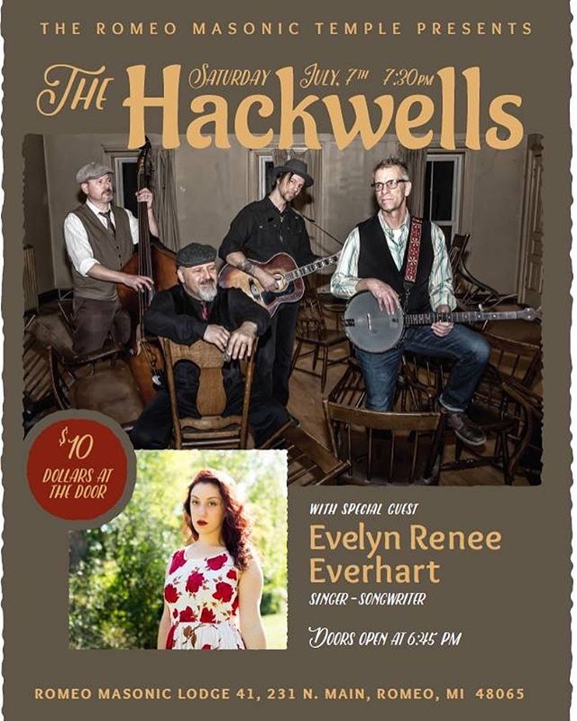 PLEASE COME OUT! This Saturday! 7pm. Wonderful downtown historic Romeo! thehackwells.com @thehackwells @evelynreverhart @johndobat #altcountrymusic #altcountrymusic #romeomichigan