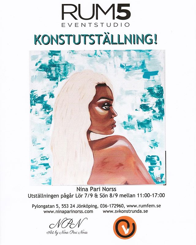 This weekend I&rsquo;m having a exhibition ! 😄 Hope to see you there🎨 . 7/9 and 8/9 between 11:00-17:00 
RUM5 pylongatan 5, J&ouml;nk&ouml;ping Sweden
.
.
.. . .......
#art🎨 #artbyninaparinorss #art #artbyme #konst #konstverk #artbynina #ninaparin
