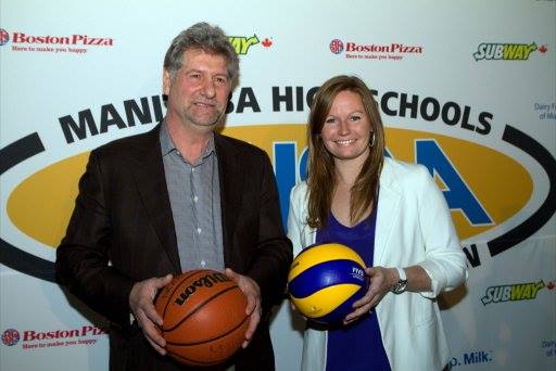 Receiving the MHSAA Athlete of the Half Century Award.