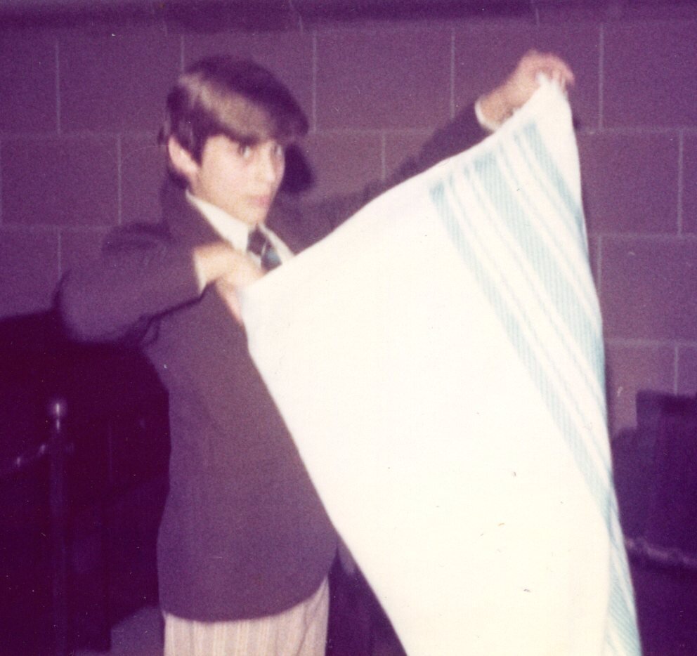 Robert with mother-made tallit