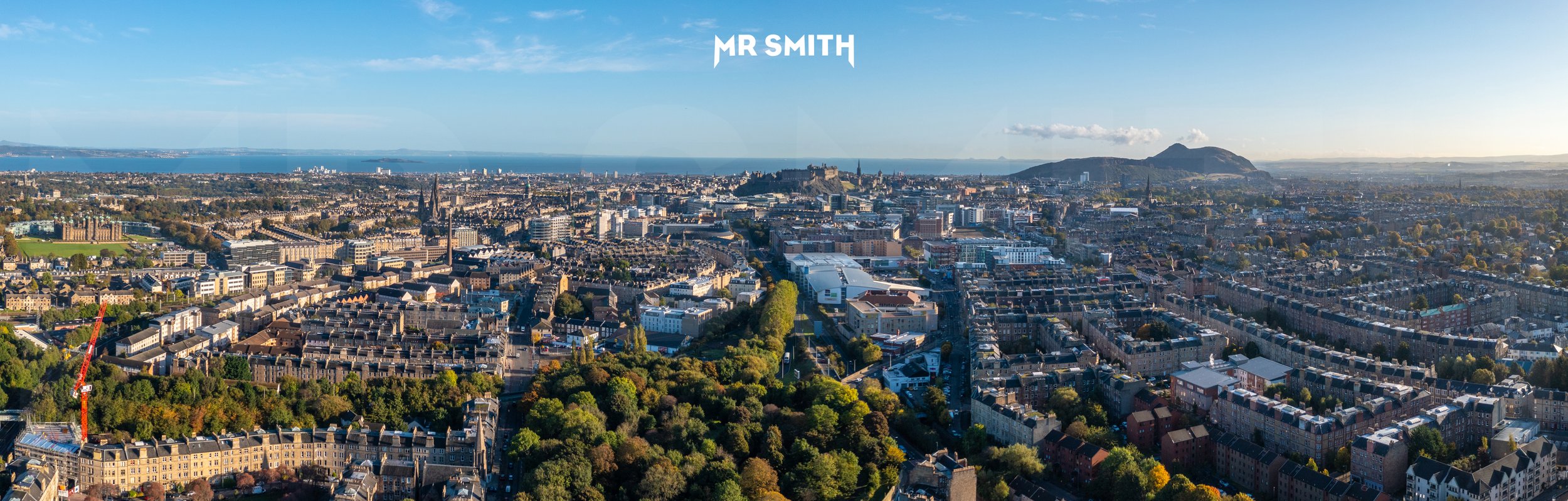 Aerial panorama of Edinburgh