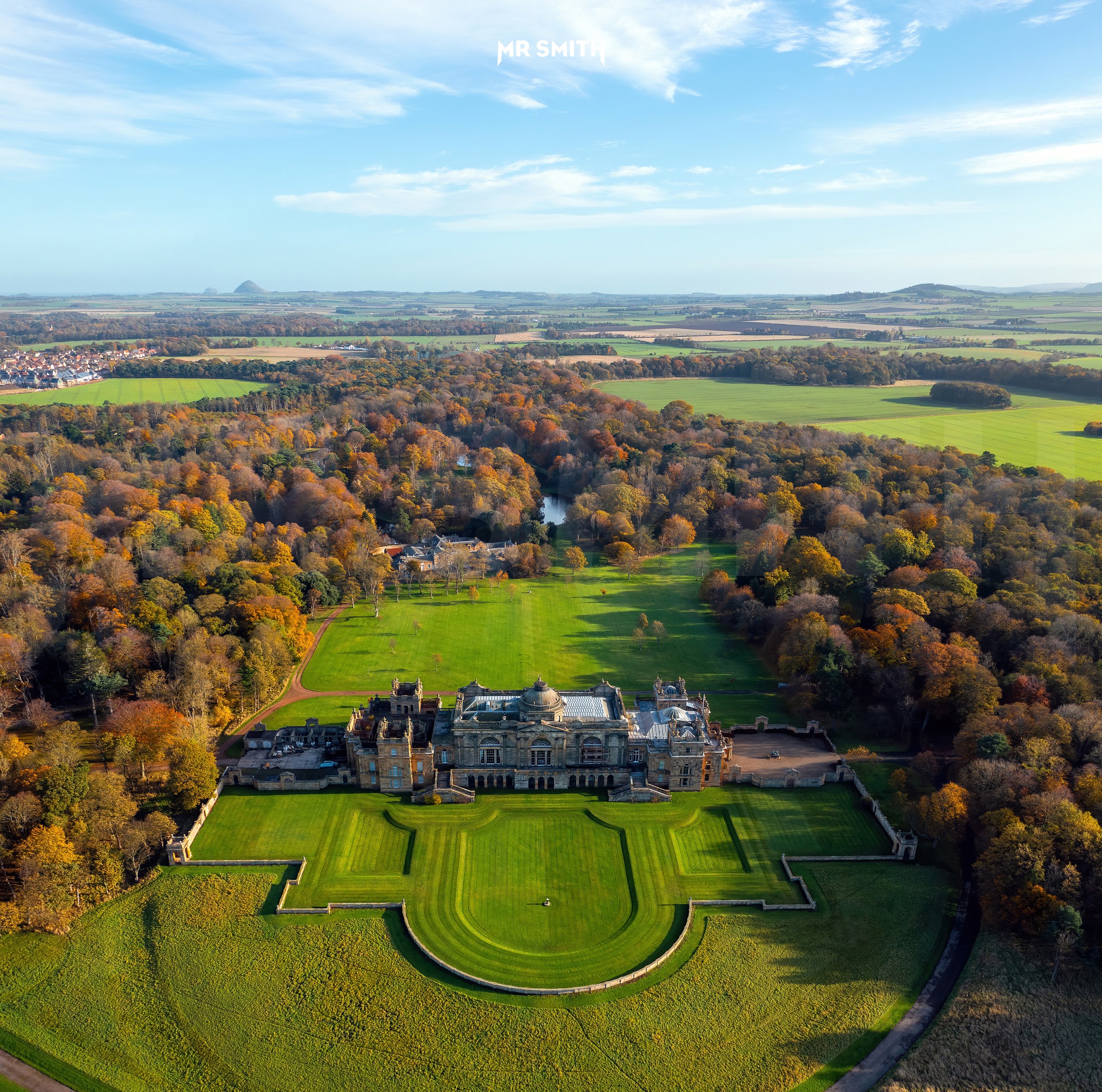 Aerial view of Gosford House, East Lothian