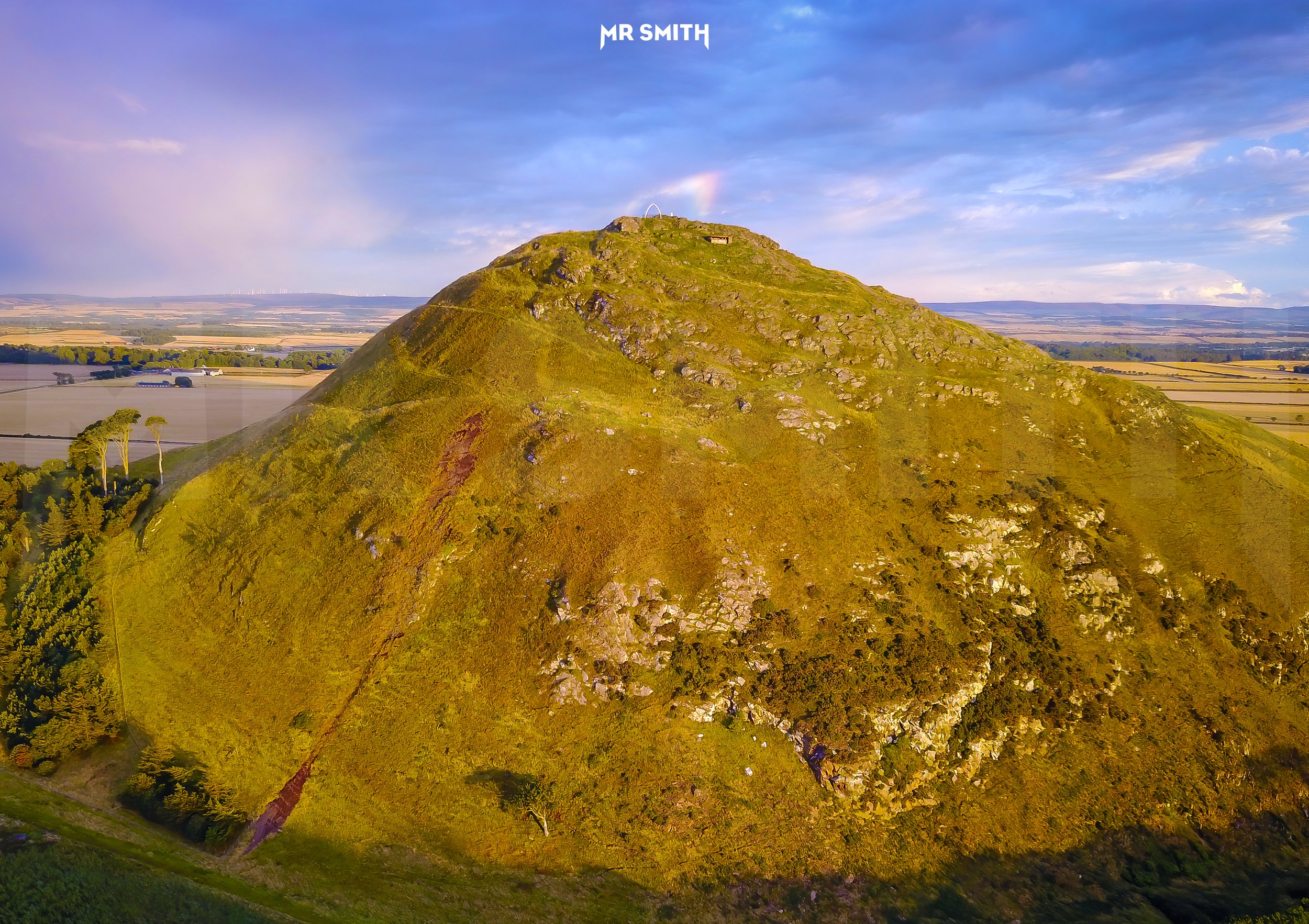 Aerial view of North Berwick Law, East Lothian