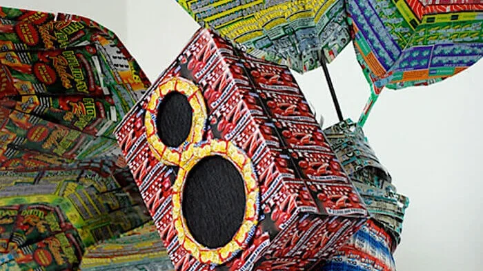 ODDITY: Palm tree artwork was created with $29,000 of discarded lottery tickets