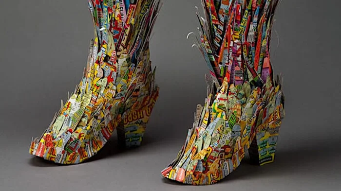 You won't believe your eyes when you see what these lottery boots are made from