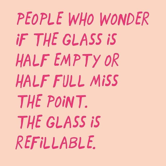 We just want to pop over and remind you:

The glass is 100% refillable. 
You&rsquo;ve got this. Stay in touch. Stay in positivity. Stay in love. 
As always...
We&rsquo;re better, together (even when that&rsquo;s just digitally) ❤️ Xx,
Rach + Sar

PC: