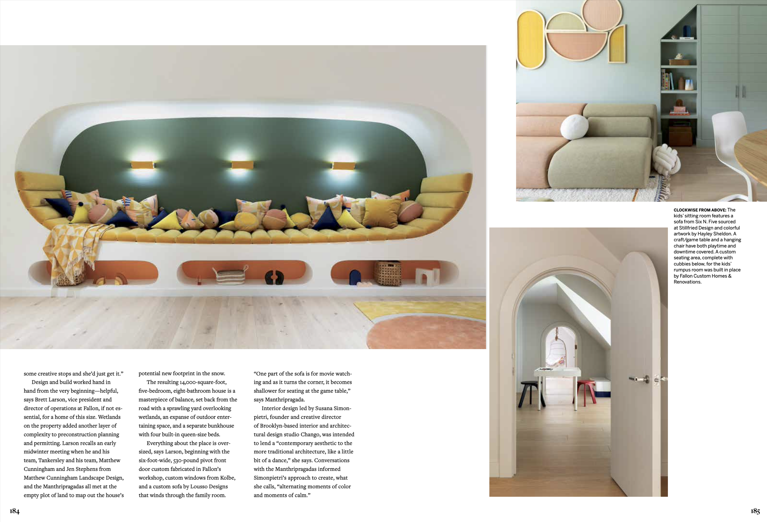 New England Home editorial feature play room basement